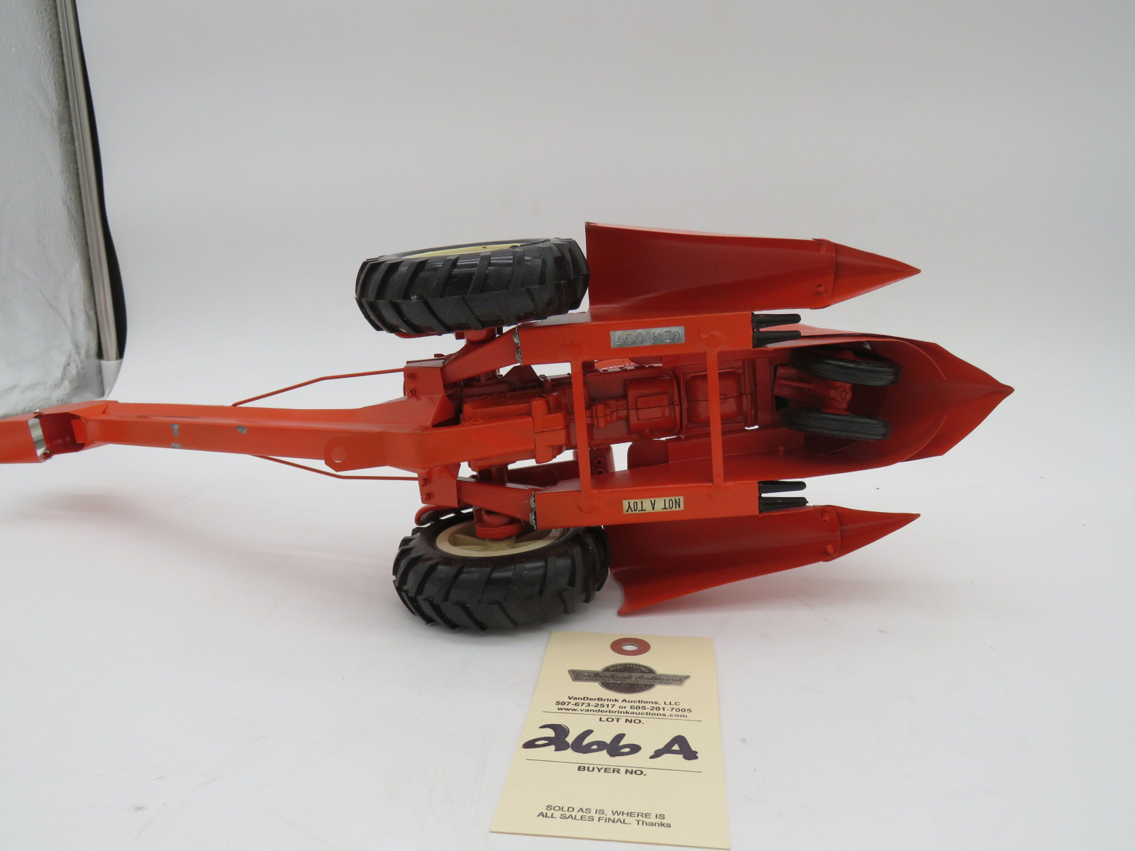 Allis Chalmers WD 45 with mounted picker weber. A handcrafted gem from Webers Gem Acres in Lima OH. Metal Die Cast. No box. - Image 5