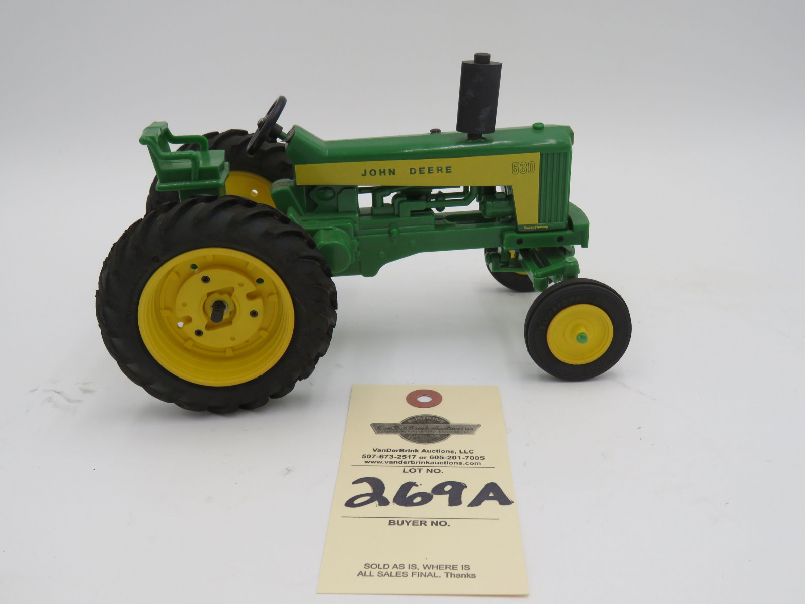 John Deere 530 Plastic tractor 1987 Flow City. Firestone Tires Opened box. - Image 3