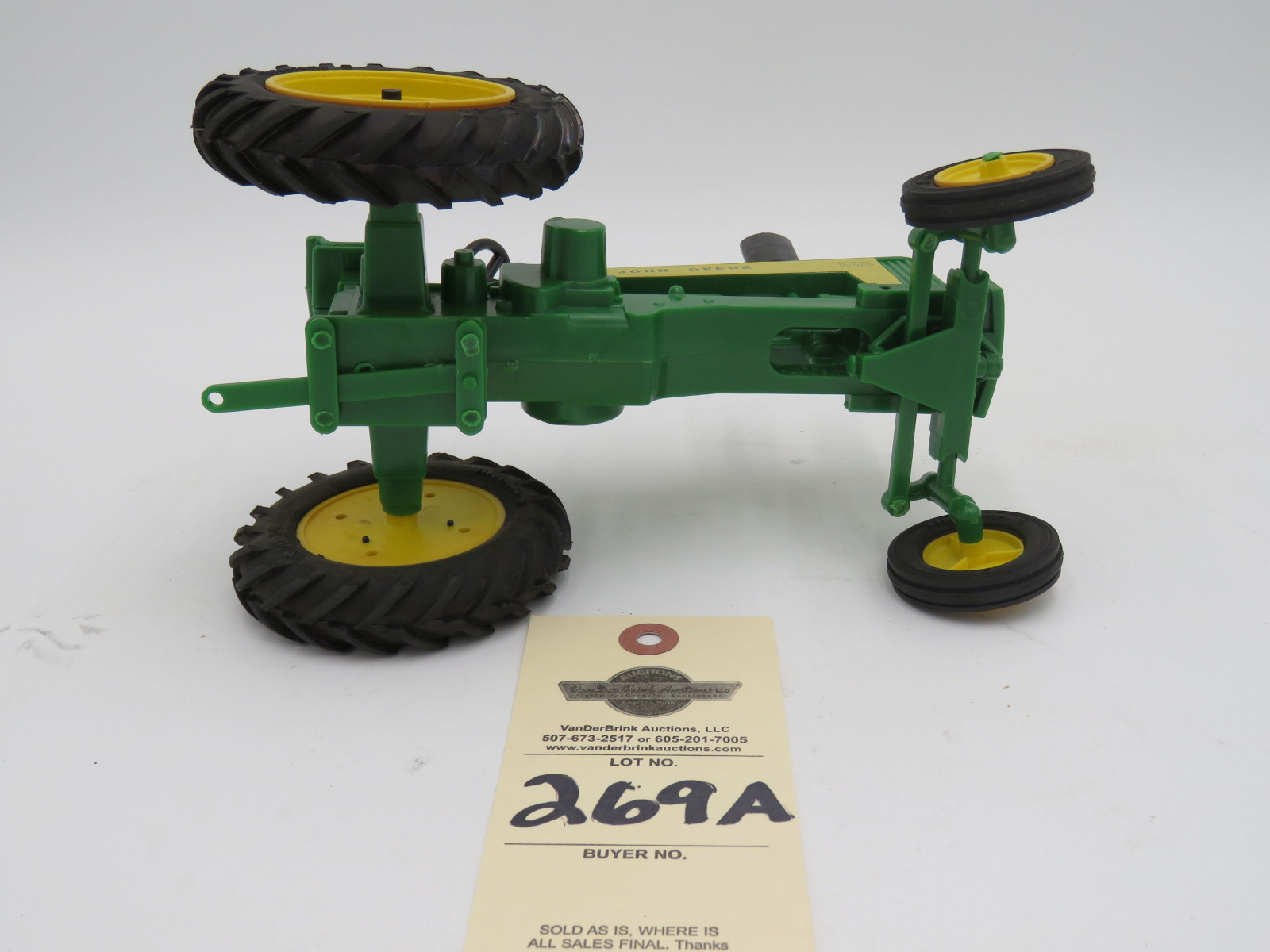 John Deere 530 Plastic tractor 1987 Flow City. Firestone Tires Opened box. - Image 5