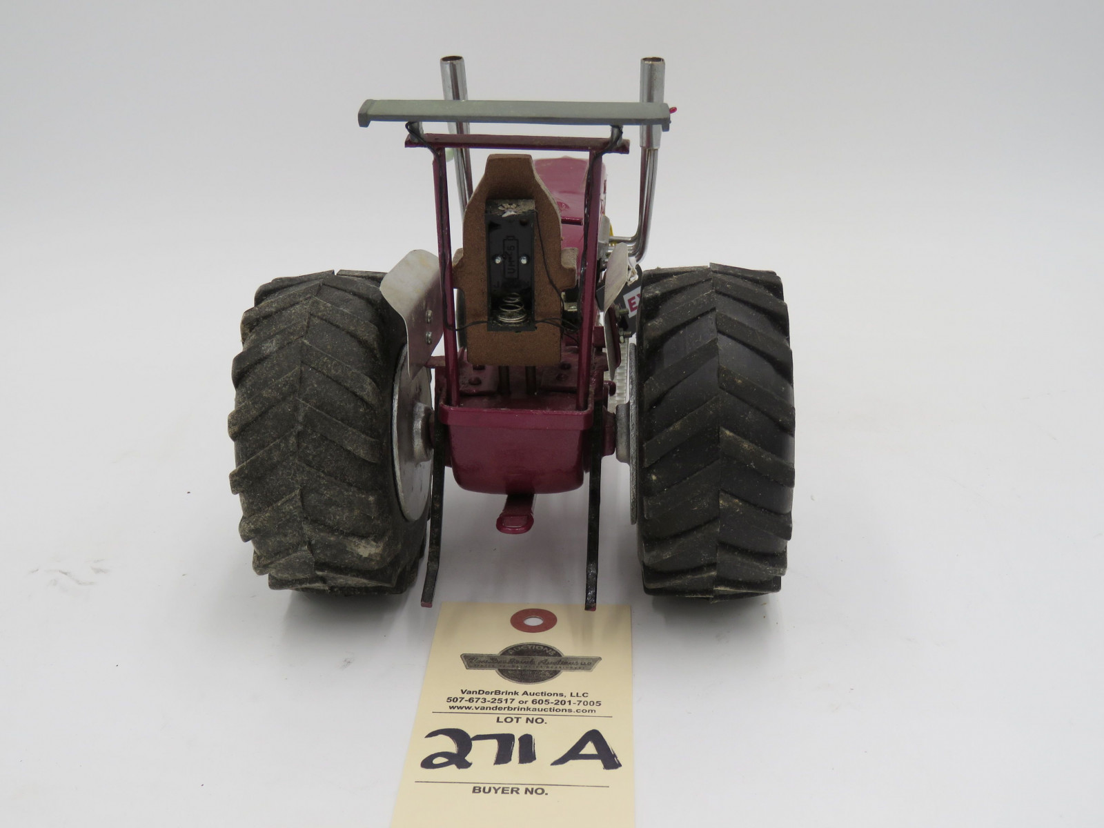 1988 Pine Crest Farms 440 C.I. purple metal die-cast tractor by Dale Woodliff. No Box. - Image 6