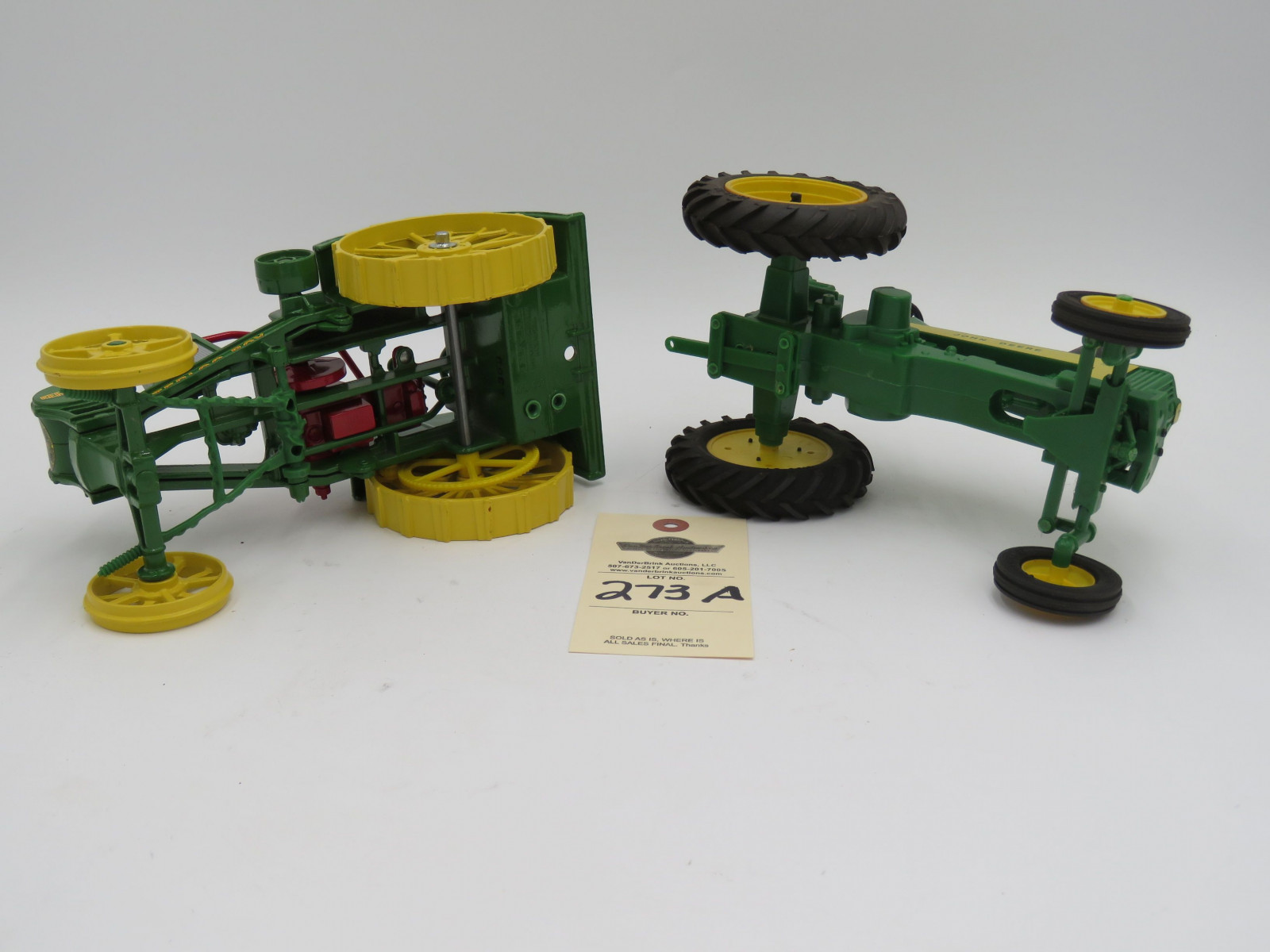 John Deere 530 plastic tractor 1987 Plow City. ErtlD, Iowa Waterloo Boy Kerosene metal die-cast tractor. Sold as a set of 2. - Image 5