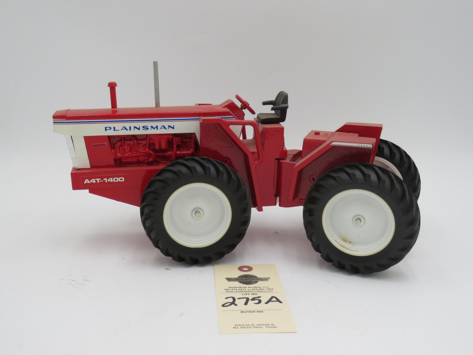 Plainsman A4T-1400 metal die-cast tractor. AGCO Corporation Collector Edition January 2000. No box. - Image 1