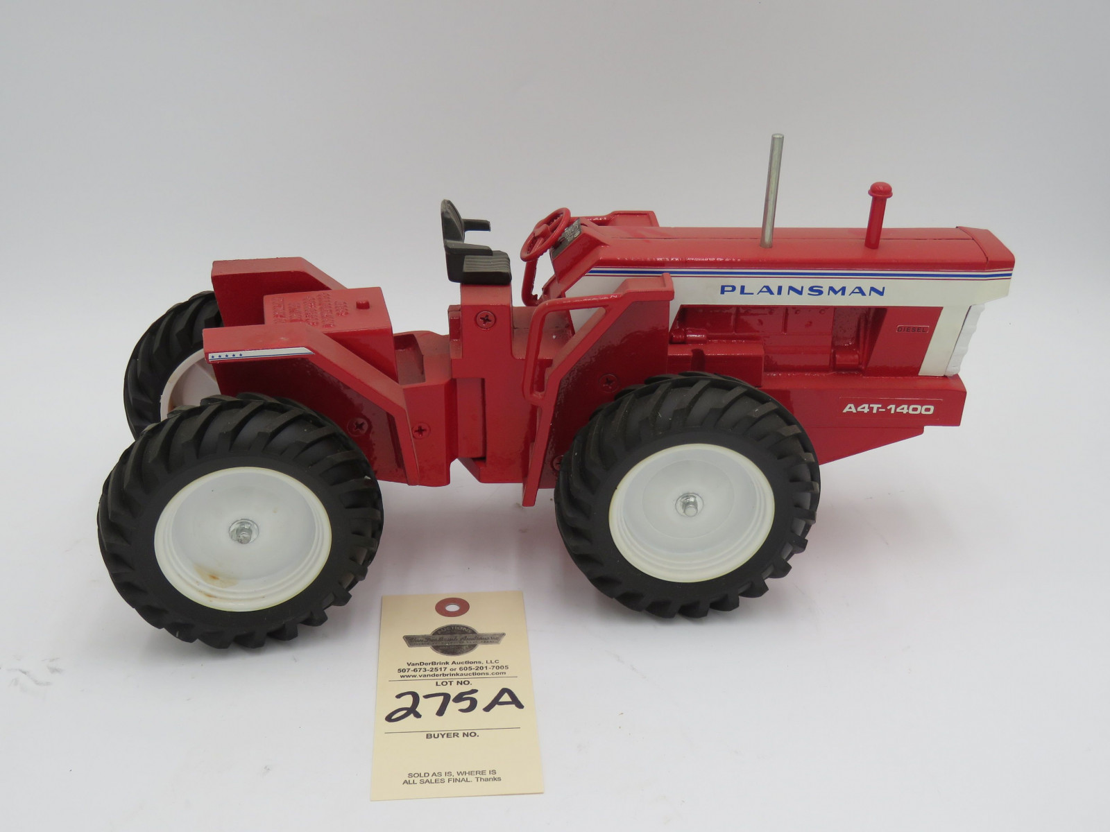 Plainsman A4T-1400 metal die-cast tractor. AGCO Corporation Collector Edition January 2000. No box. - Image 3