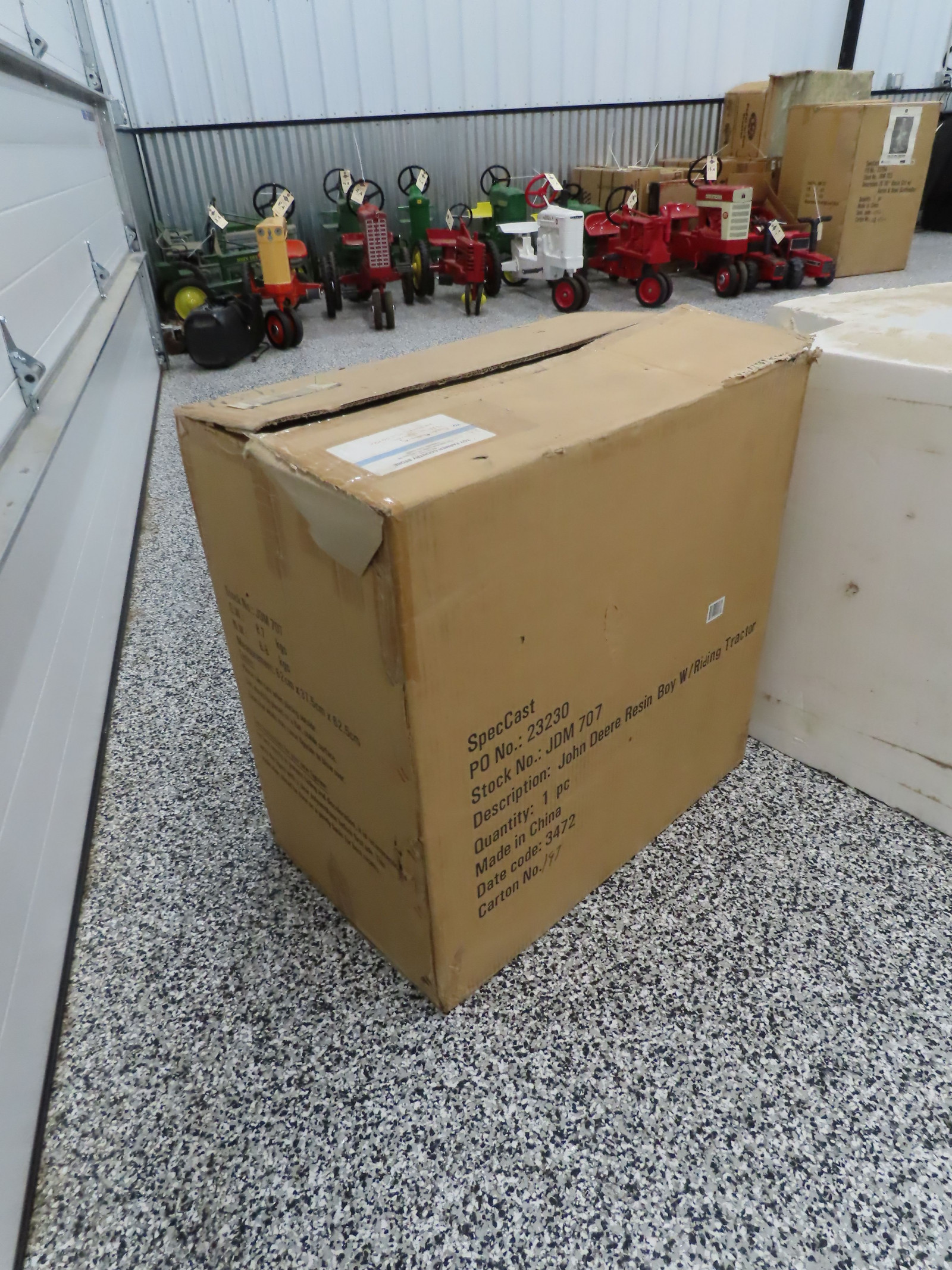 John Deere Resin Boy on Tractor- Selling as Pair NIB and New in Styrofoam packaging - Image 1