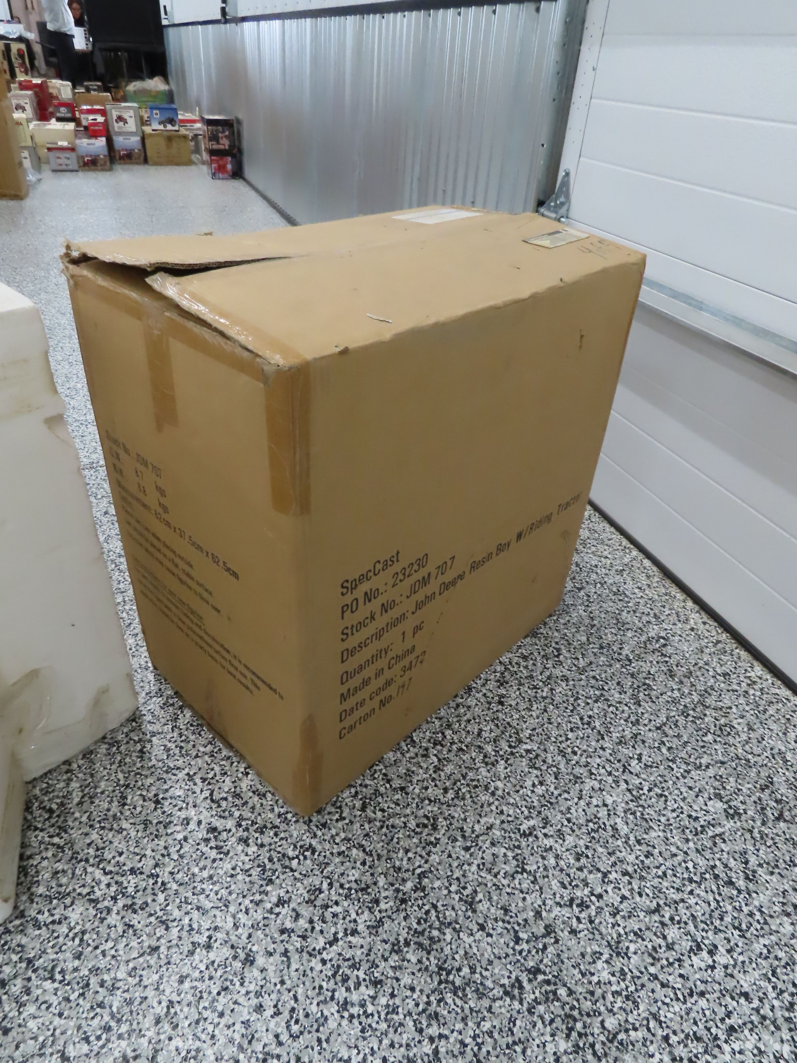 John Deere Resin Boy on Tractor- Selling as Pair NIB and New in Styrofoam packaging - Image 2