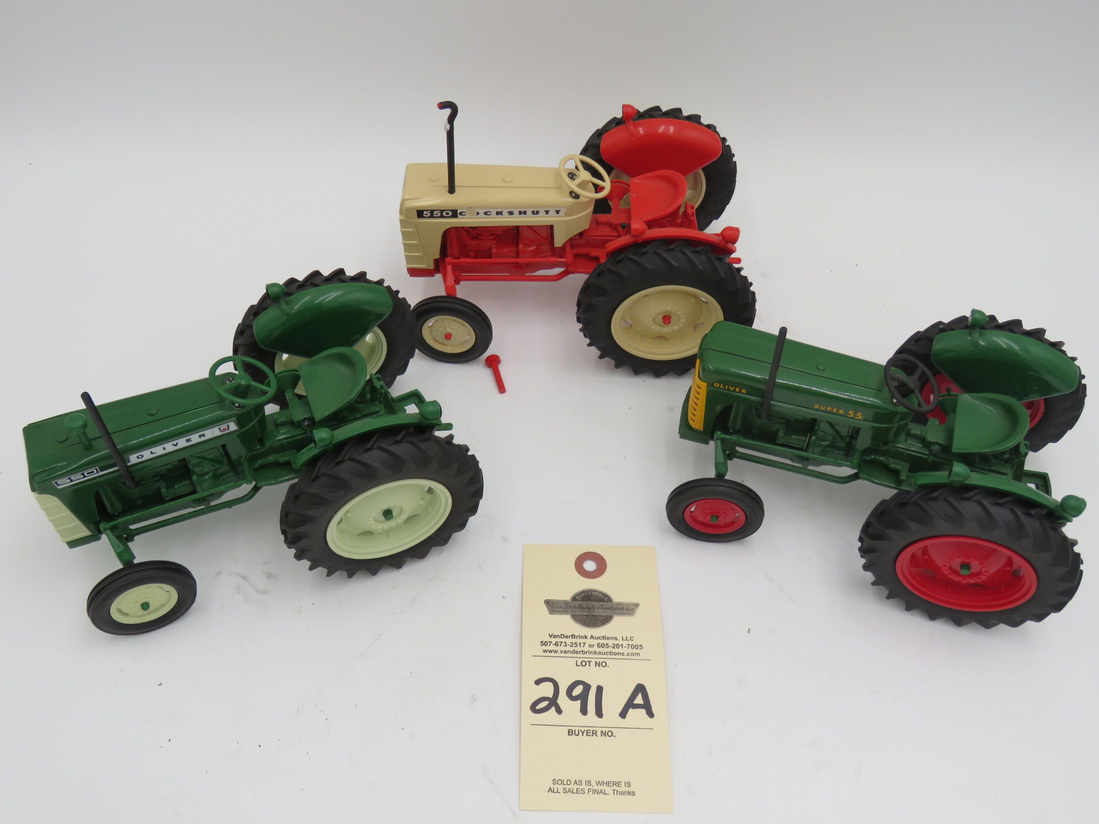 Yoder Oliver 550, Oliver 55 /with Red Wheels, and Cockshutt 550 Tractors Plastic selling as a group - Image 4