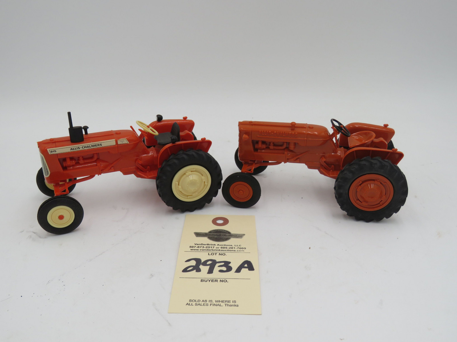 Yoder Orange Allis Chalmers D-14 in Opened Box and Yoder Allis Chamers D-15 that had No Box - Image 1