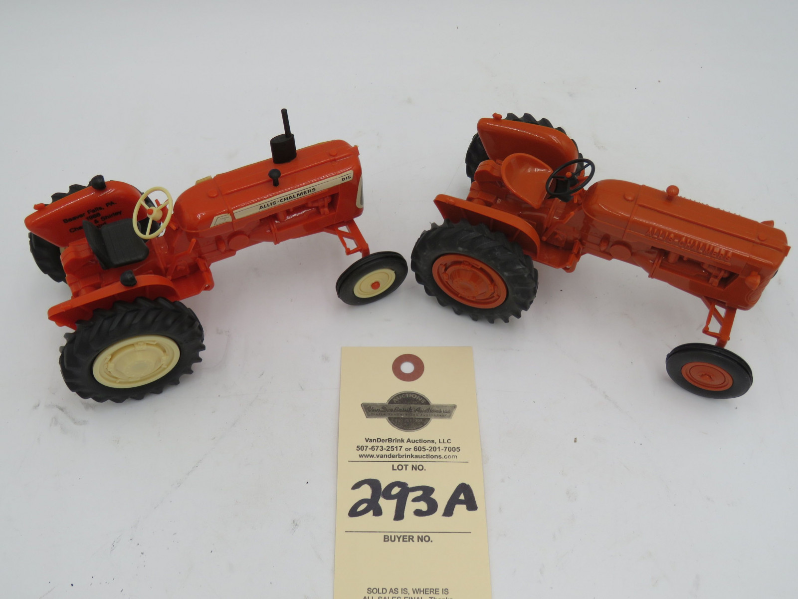 Yoder Orange Allis Chalmers D-14 in Opened Box and Yoder Allis Chamers D-15 that had No Box - Image 4