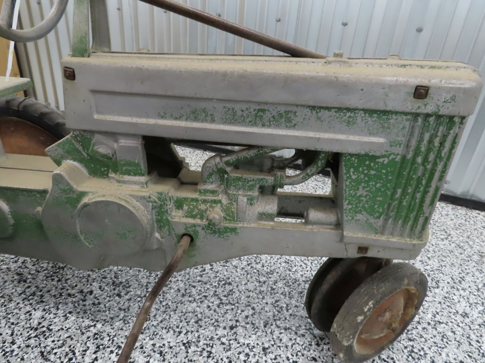 John Deere Model A Chain Drive Cast Iron Pedal Tractor Open Engine - Image 12