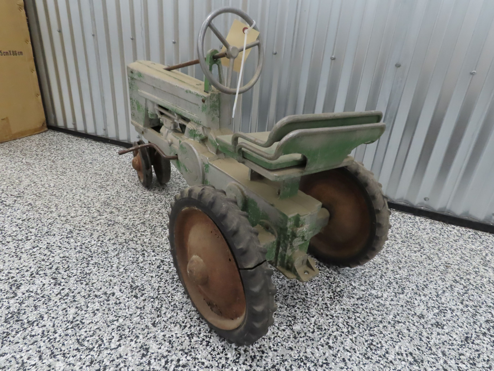 John Deere Model A Chain Drive Cast Iron Pedal Tractor Open Engine - Image 6