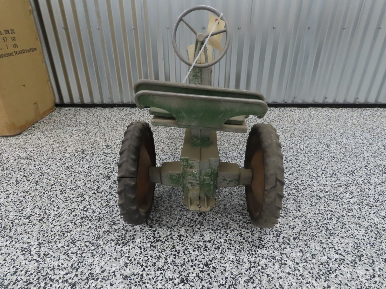 John Deere Model A Chain Drive Cast Iron Pedal Tractor Open Engine - Image 7
