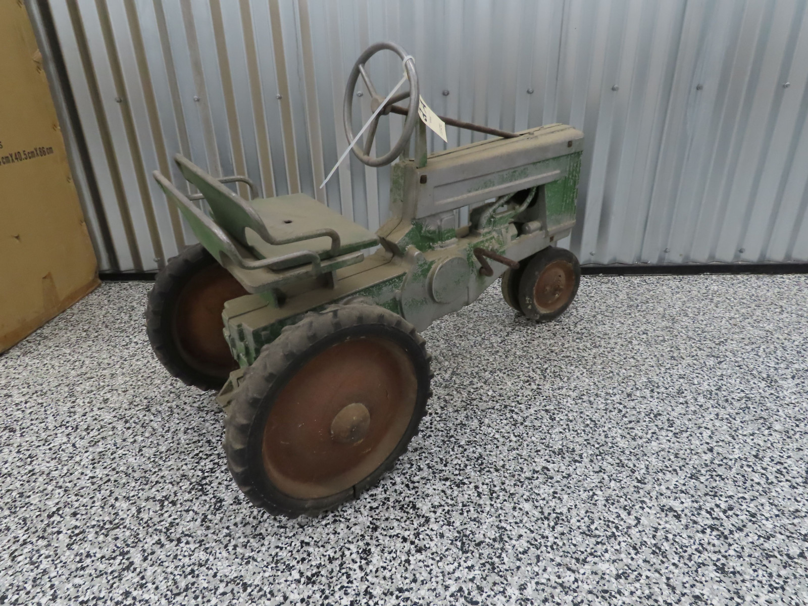 John Deere Model A Chain Drive Cast Iron Pedal Tractor Open Engine - Image 8