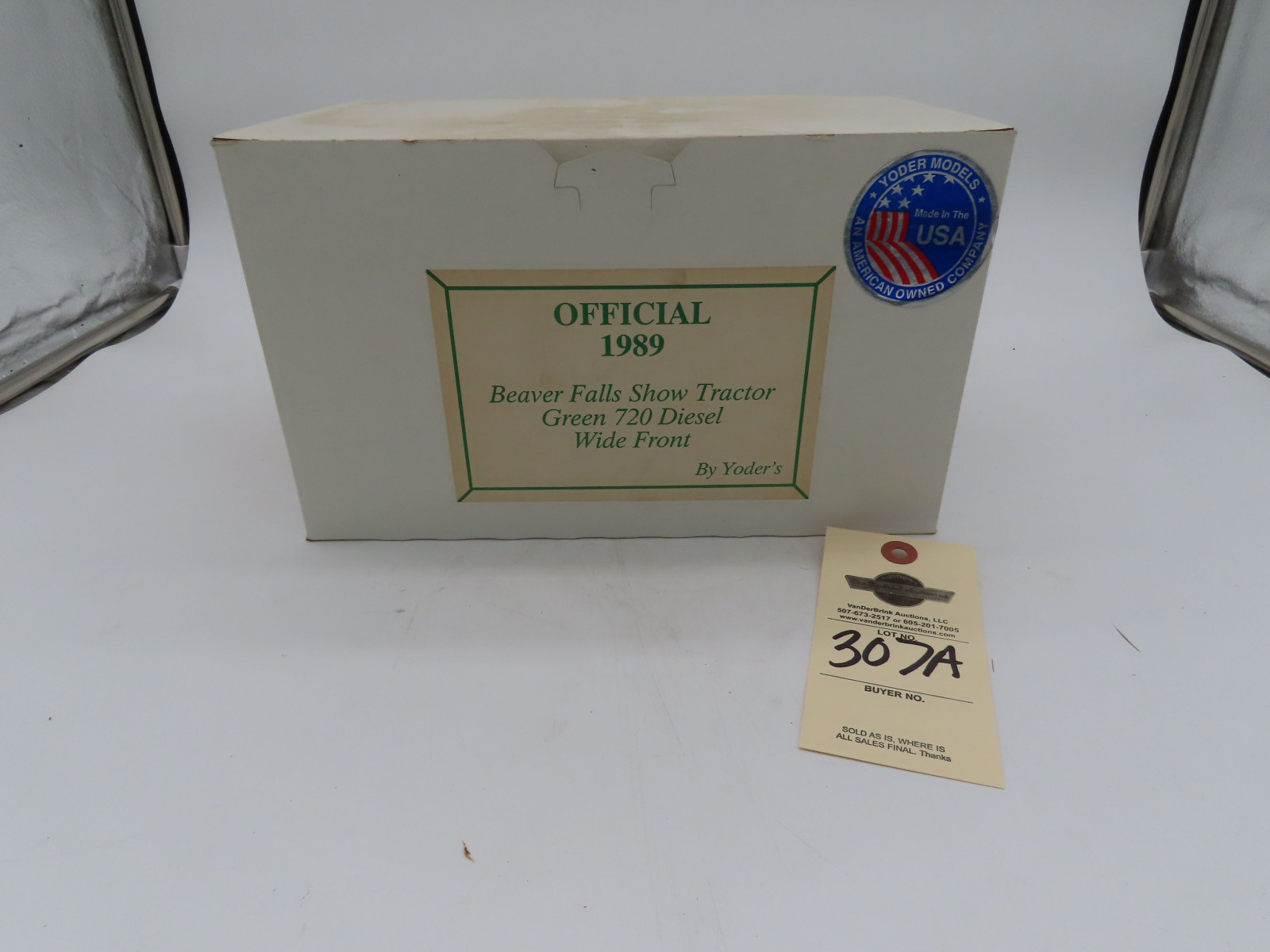 Yoder Official 1989 Beaver Falls Show Tractor Green 720 Diesel Wide front NIB - Image 1