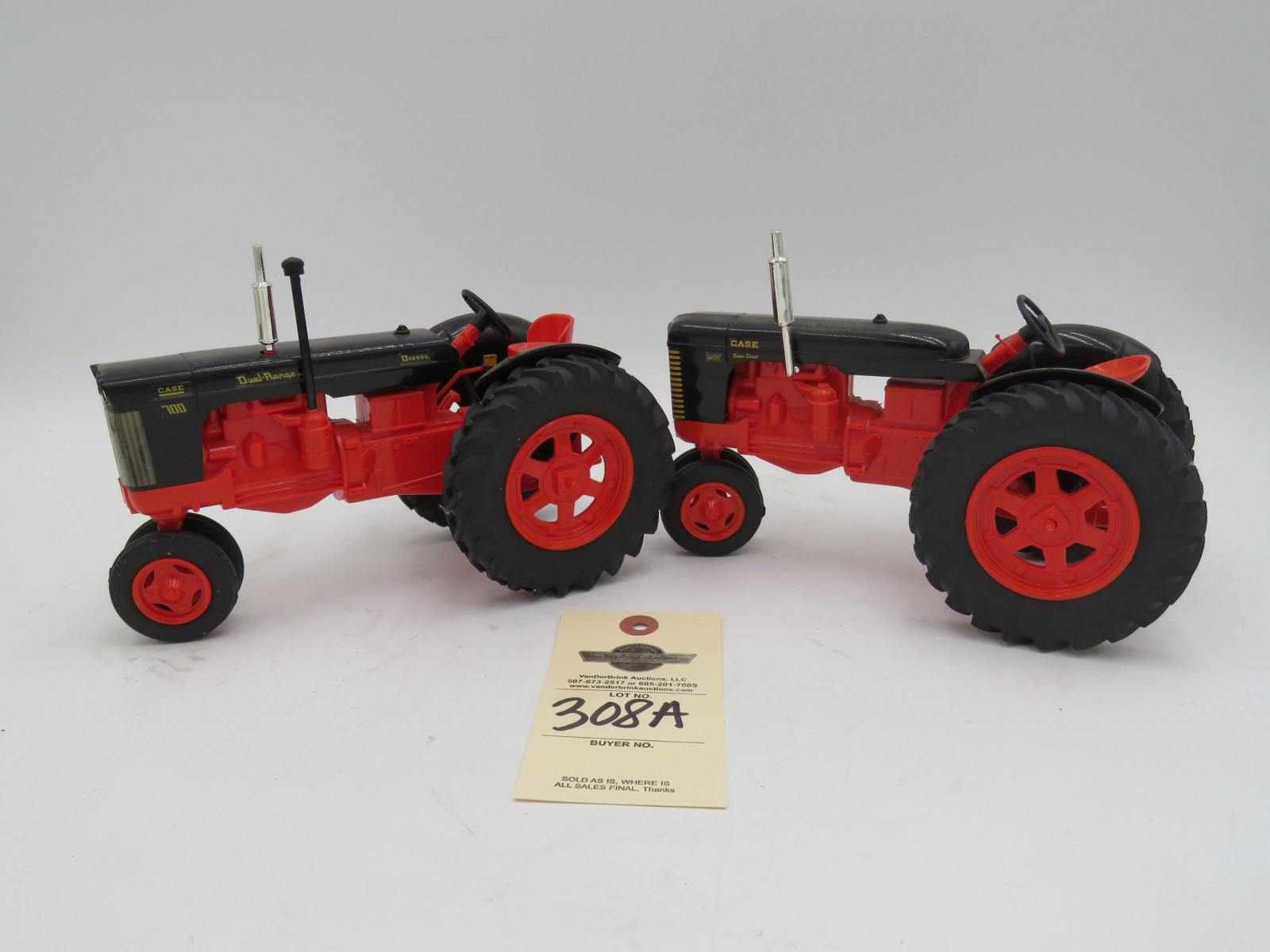 Yoder Case Black 700 & 400 Tractors and No Box - Image 1