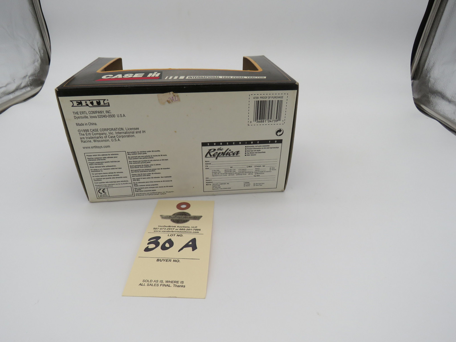 CASE IH DIECAST METAL ERTL D,IOWA 1026 PETAL TRACTOR 1/16th Scale - Image 5