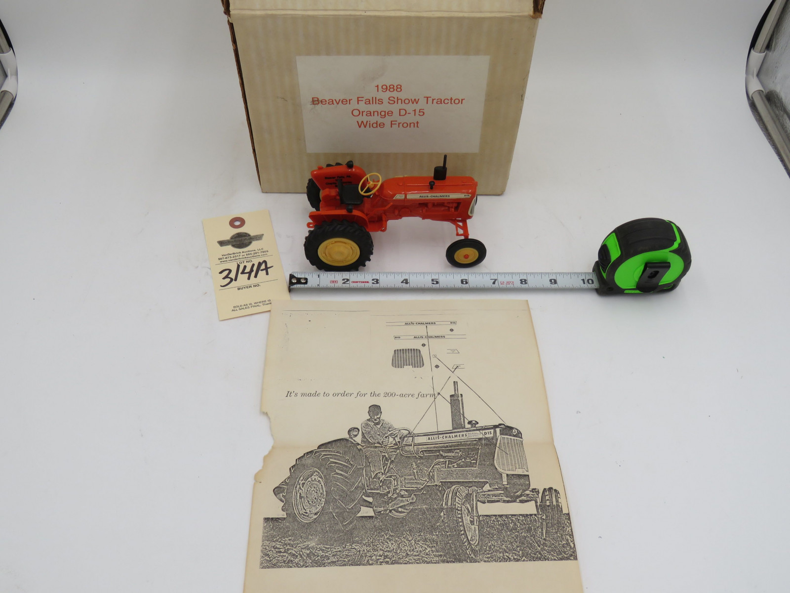 Yoder Allis Chalmers D-15 Tractor and No Box - Image 4