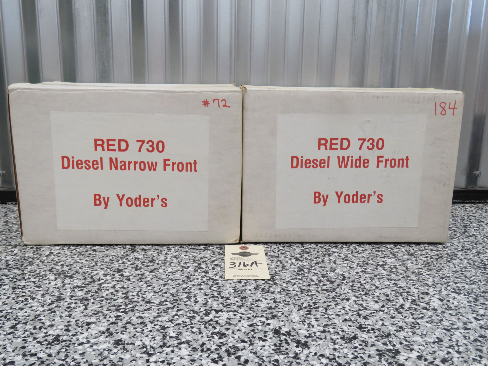 Yoder Red 730 Diesel Wide Front and Yoder Red 730 Norrow Front both NIB - Image 1