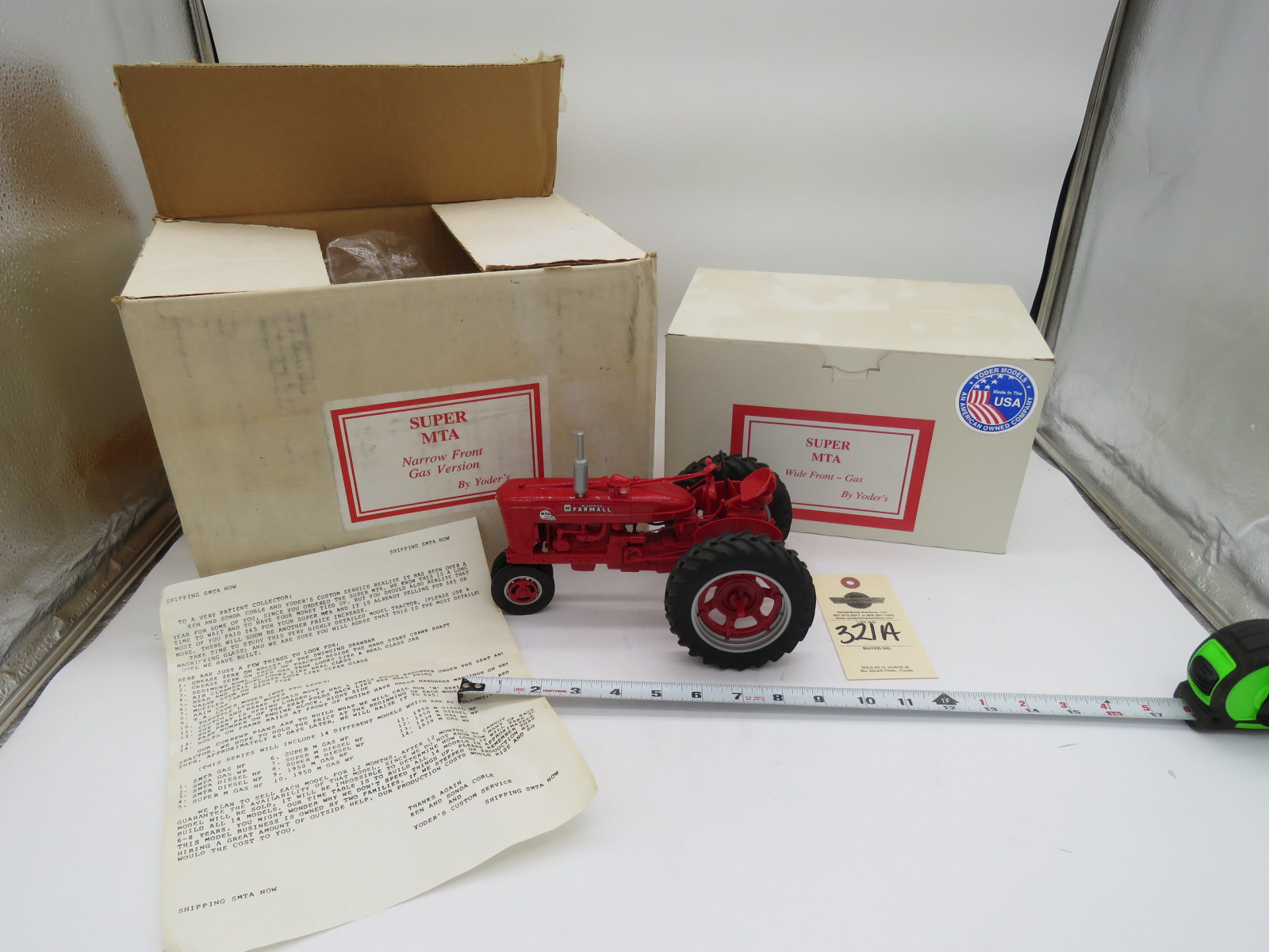 Yoder Super MTA Wide Front and no Box and 1 Yoder Super Super MTA Wide Front Gas Tractor that is NIB - Image 1