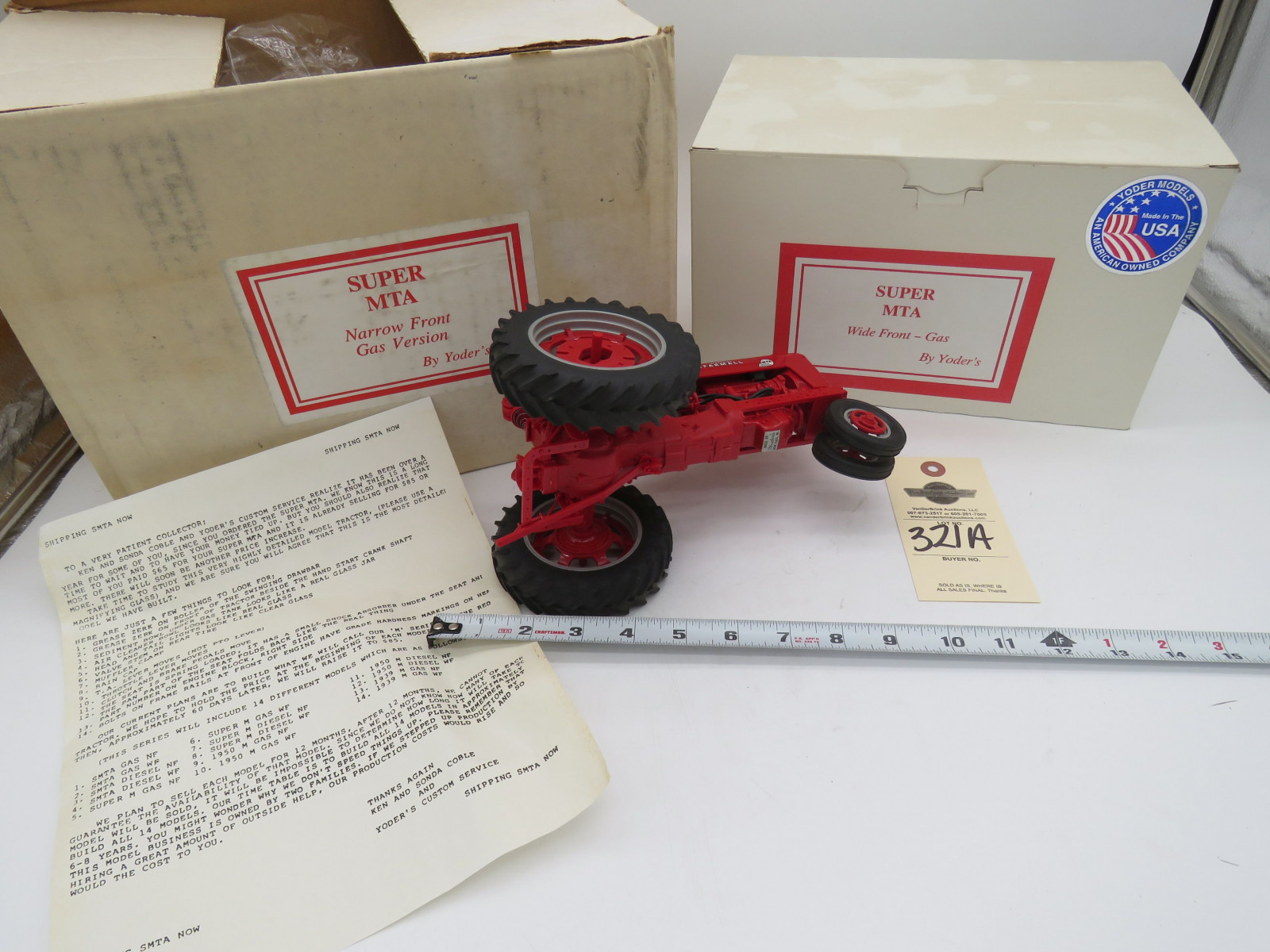 Yoder Super MTA Wide Front and no Box and 1 Yoder Super Super MTA Wide Front Gas Tractor that is NIB - Image 4