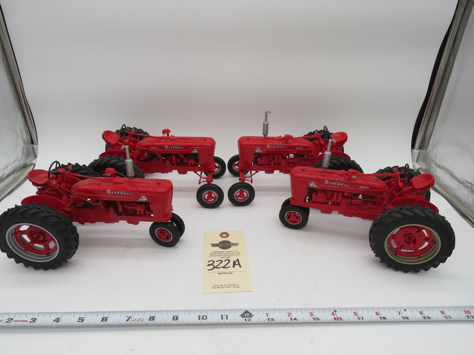 Group of Yoder Farmall Tractors and NO Boxes 2-Farmall Super MTA NF,2- Farmall Super MTA Diesel Wide Front - Image 1