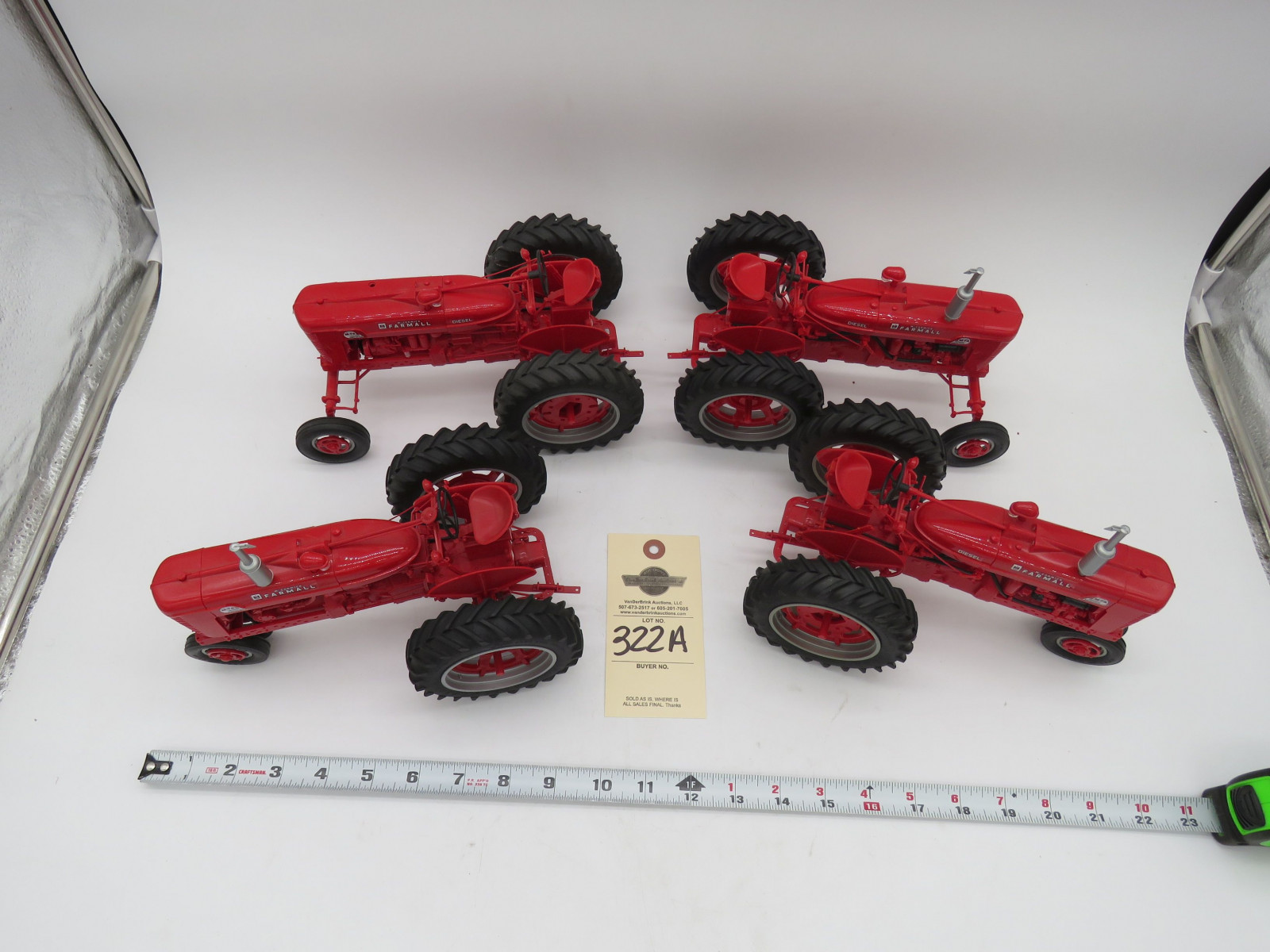 Group of Yoder Farmall Tractors and NO Boxes 2-Farmall Super MTA NF,2- Farmall Super MTA Diesel Wide Front - Image 4
