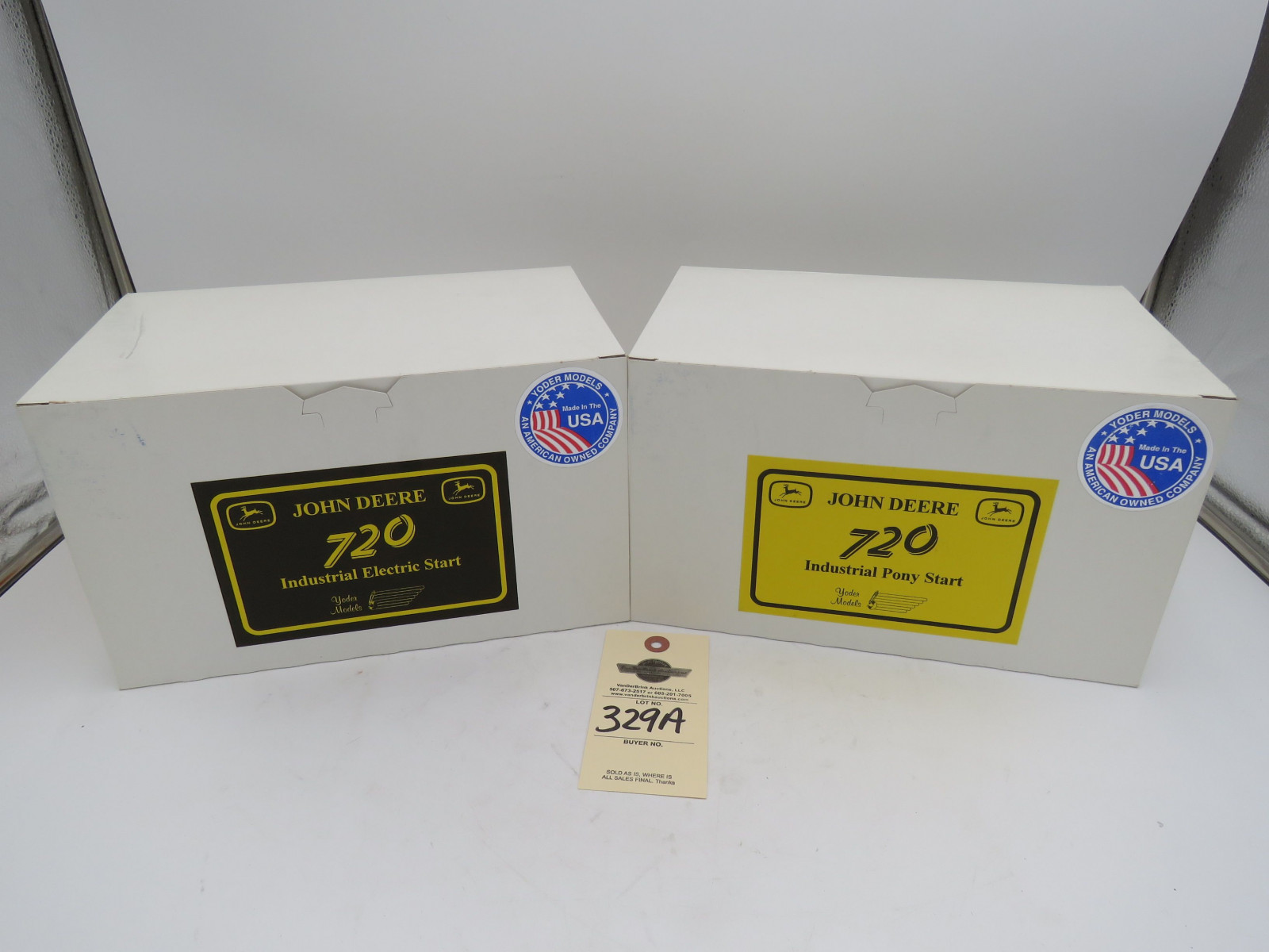 Yoder John Deere 720 Industrial Electric Start NIB and John Deere 720 Industrial 720 Pony Start NIB and in original Opened Shipping container - Image 1