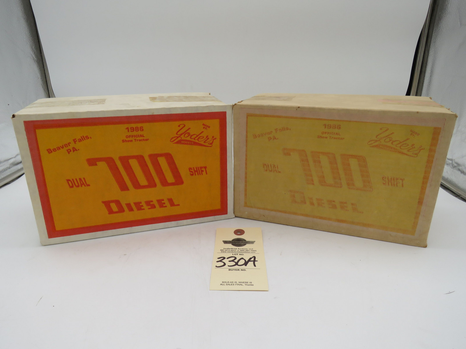 Group of 2 Yoder Official Show Tractor Beaver Falls, PA 700 dual Shift Diesel Tractors NIB - Image 1