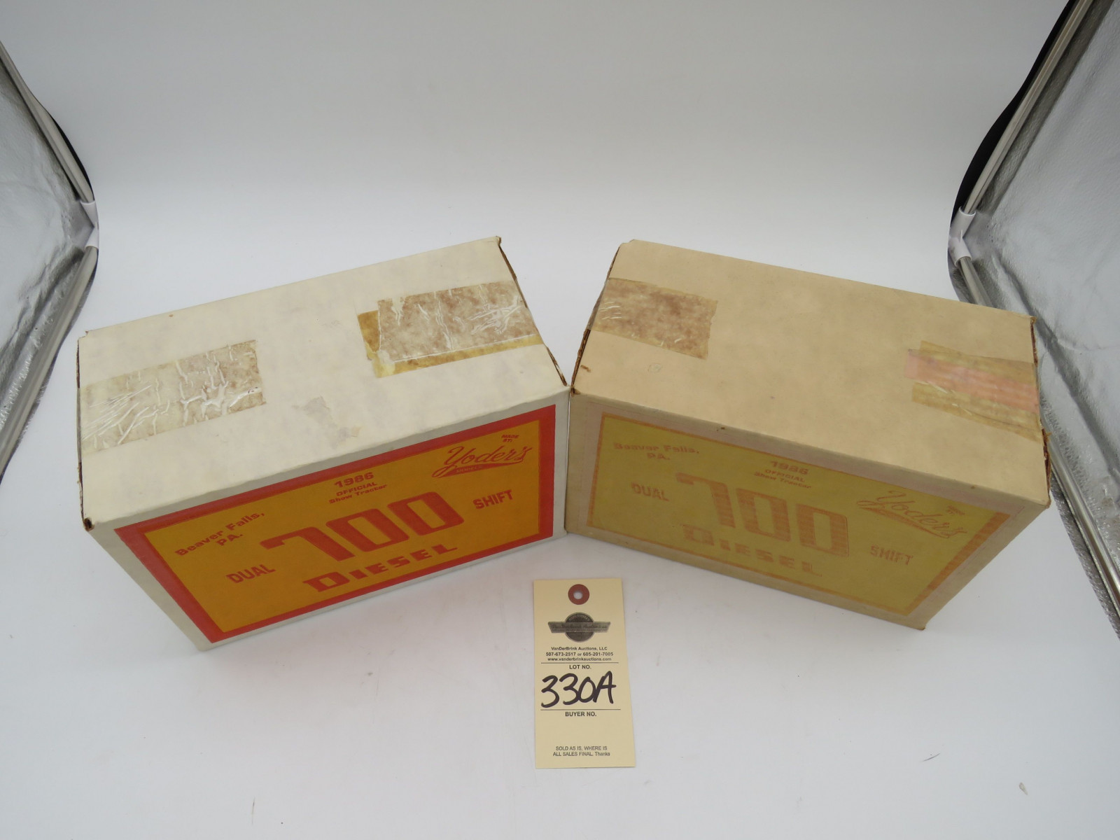 Group of 2 Yoder Official Show Tractor Beaver Falls, PA 700 dual Shift Diesel Tractors NIB - Image 2