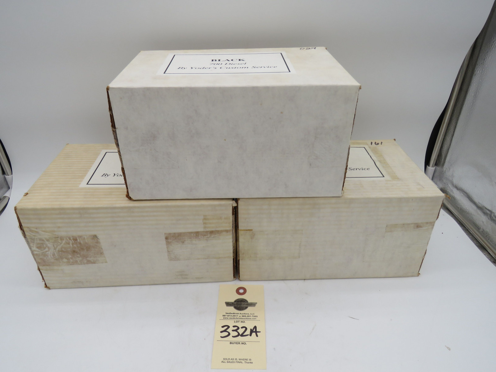 Group of Yoder Tractors including 2- Yoder Black 400 Diesel NIB, and 1 Yoder Black 700 Diesel NIB - Image 3