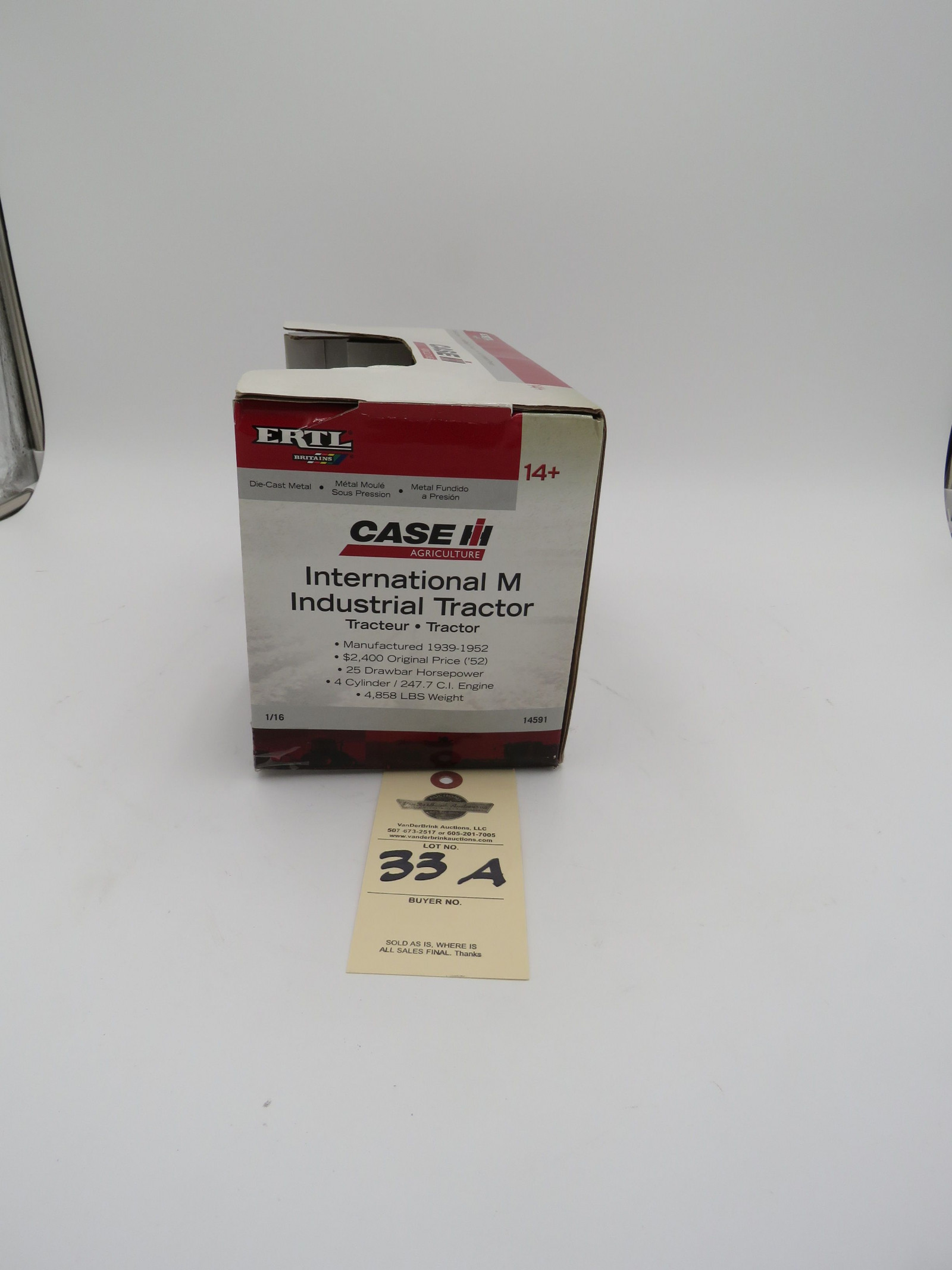 2008 IH M INDUSTRIAL TRACTOR ERTL D,IOWA 1/16 SCALE DIECAST - Image 3