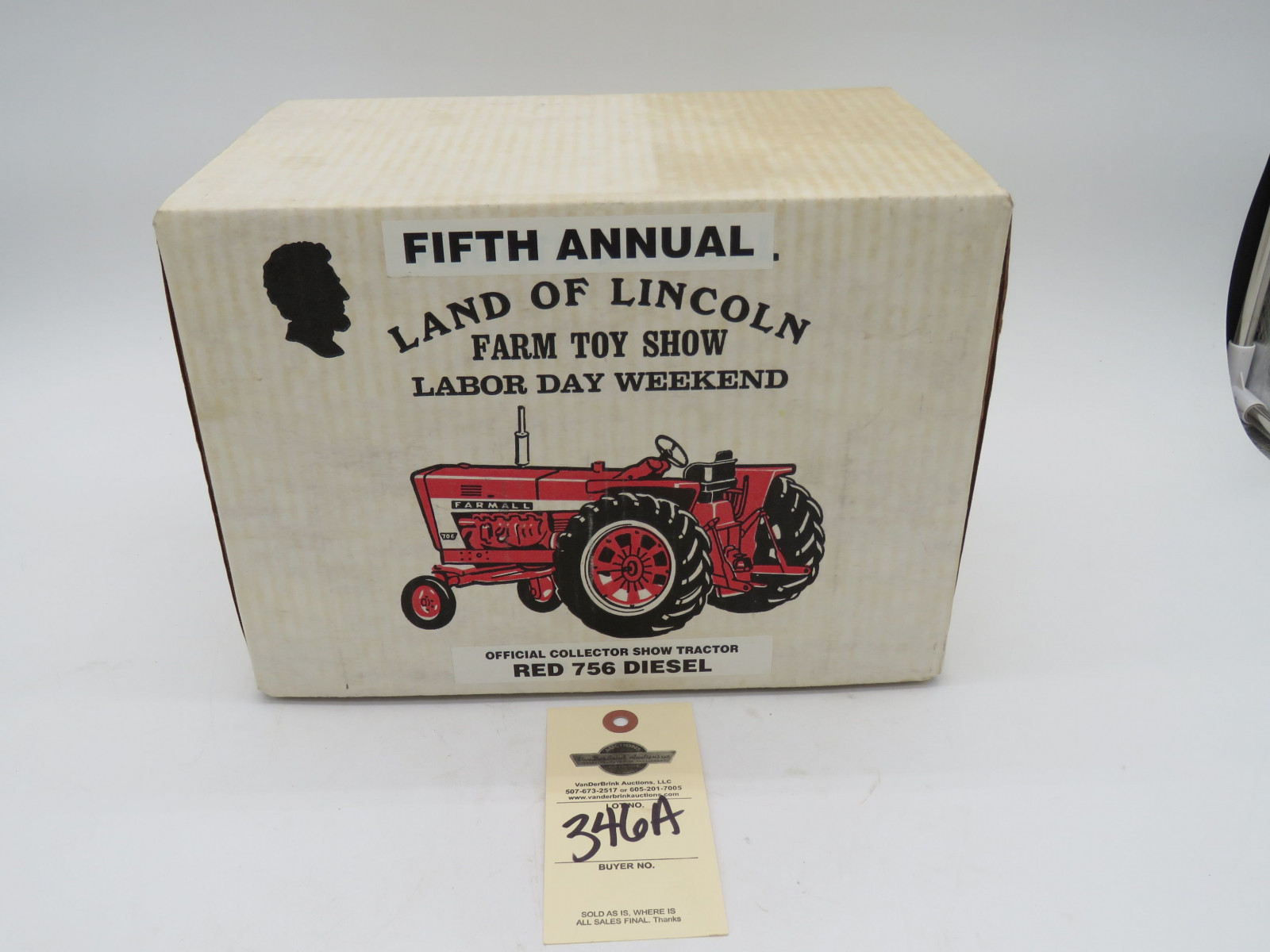 5th Annual Land of Lincoln Farm toy Show Labor Day Weekend Farmall 706 Wide Front Official Collector Show Tractor NIB - Image 1