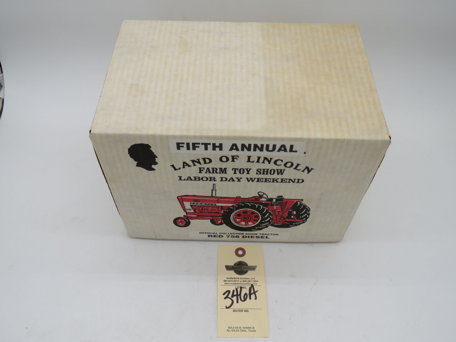 5th Annual Land of Lincoln Farm toy Show Labor Day Weekend Farmall 706 Wide Front Official Collector Show Tractor NIB - Image 2