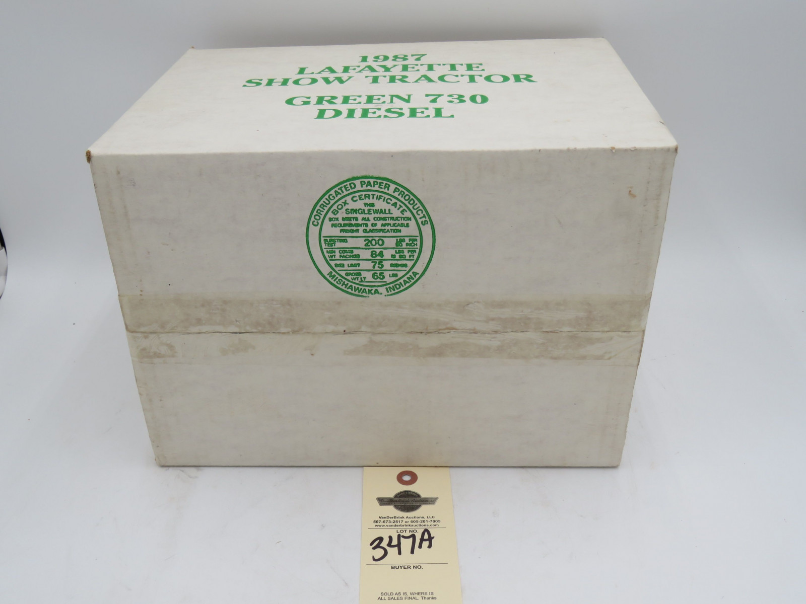 1987 Layfaette Show Tractor Green 730 diesel NIB - Image 5