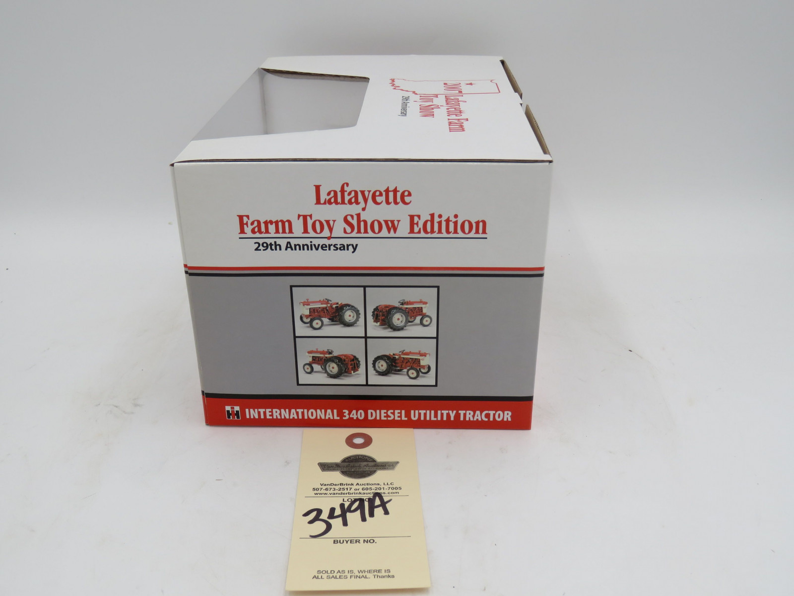 Spec Cast 2007 Lafayette Farm toy show 29th Anniversary Tractor International 340 diesel Utility Tractor NIB, 1/16th Scale - Image 3