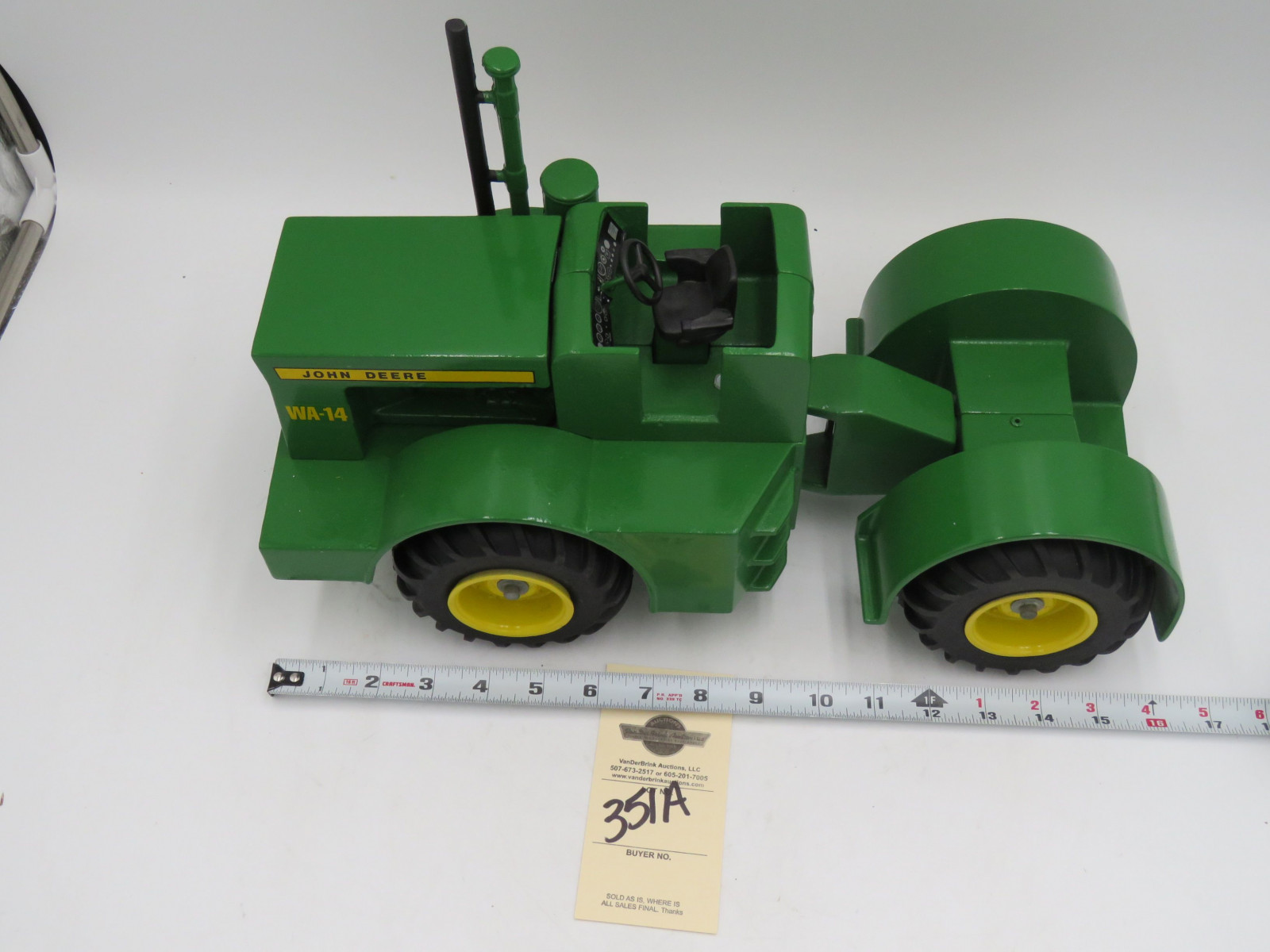Trumm Cast Iron WA-17 John Deere Tractor and no Box - Image 2