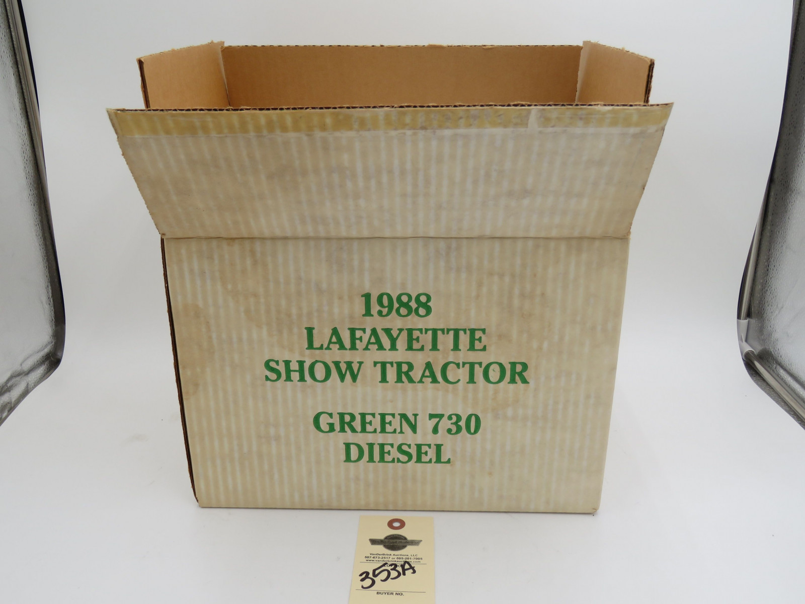 1988 Lafayette Show Tractor Green 730 diesel by Yoder NOB and box opened - Image 1