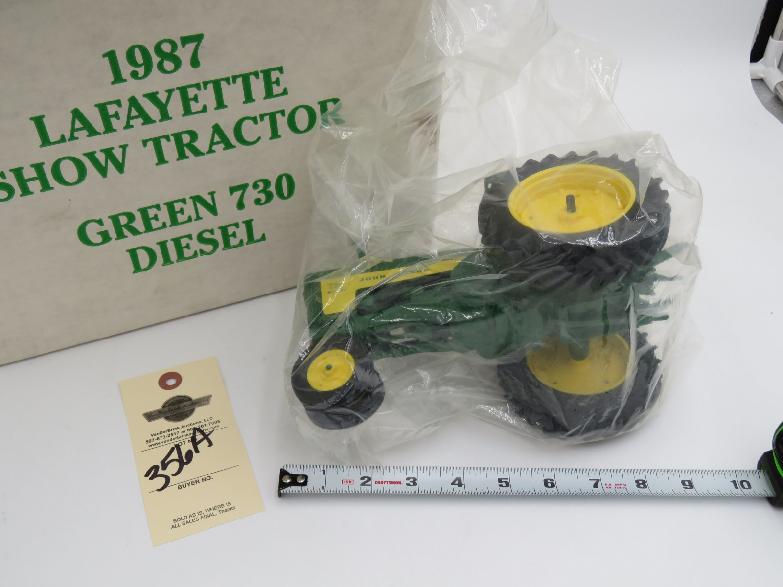 1987 Layfaette Show Tractor Green 730 diesel by Yoder Open Box - Image 4