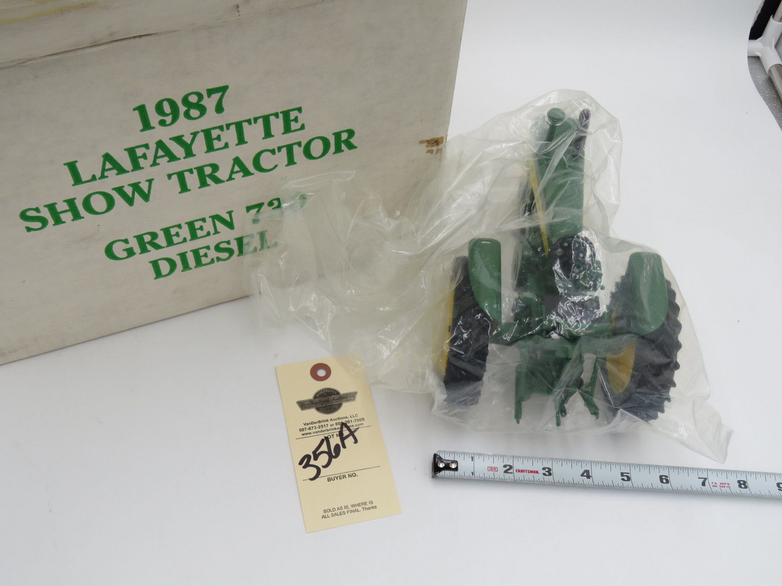 1987 Layfaette Show Tractor Green 730 diesel by Yoder Open Box - Image 5