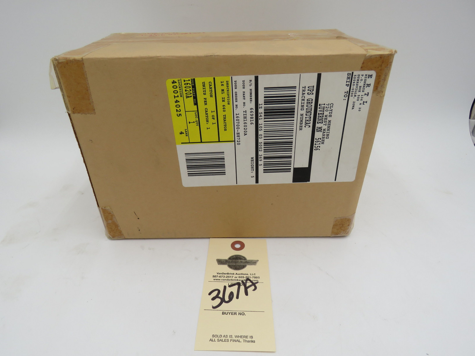 1999 Toy Farmer by Ertl NIB and Shipping packaging 560 Wheatland DieCast Tractor by Ertl - Image 3