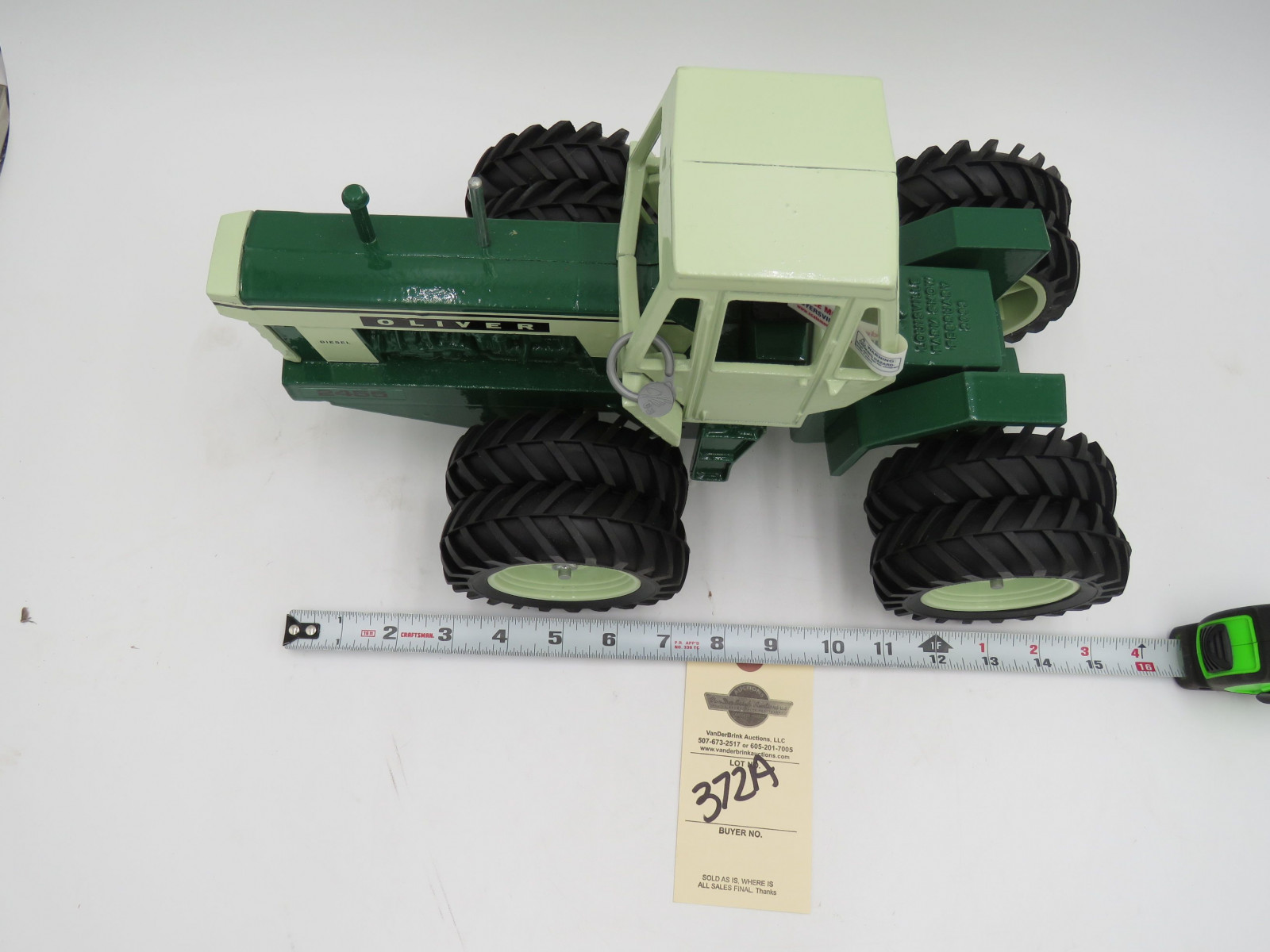 2003 February Louisville Farm Show Scale Models by Ertl Oliver 2455 Diesel 1/16th Scale Die-Cast Tractor New and no box - Image 2