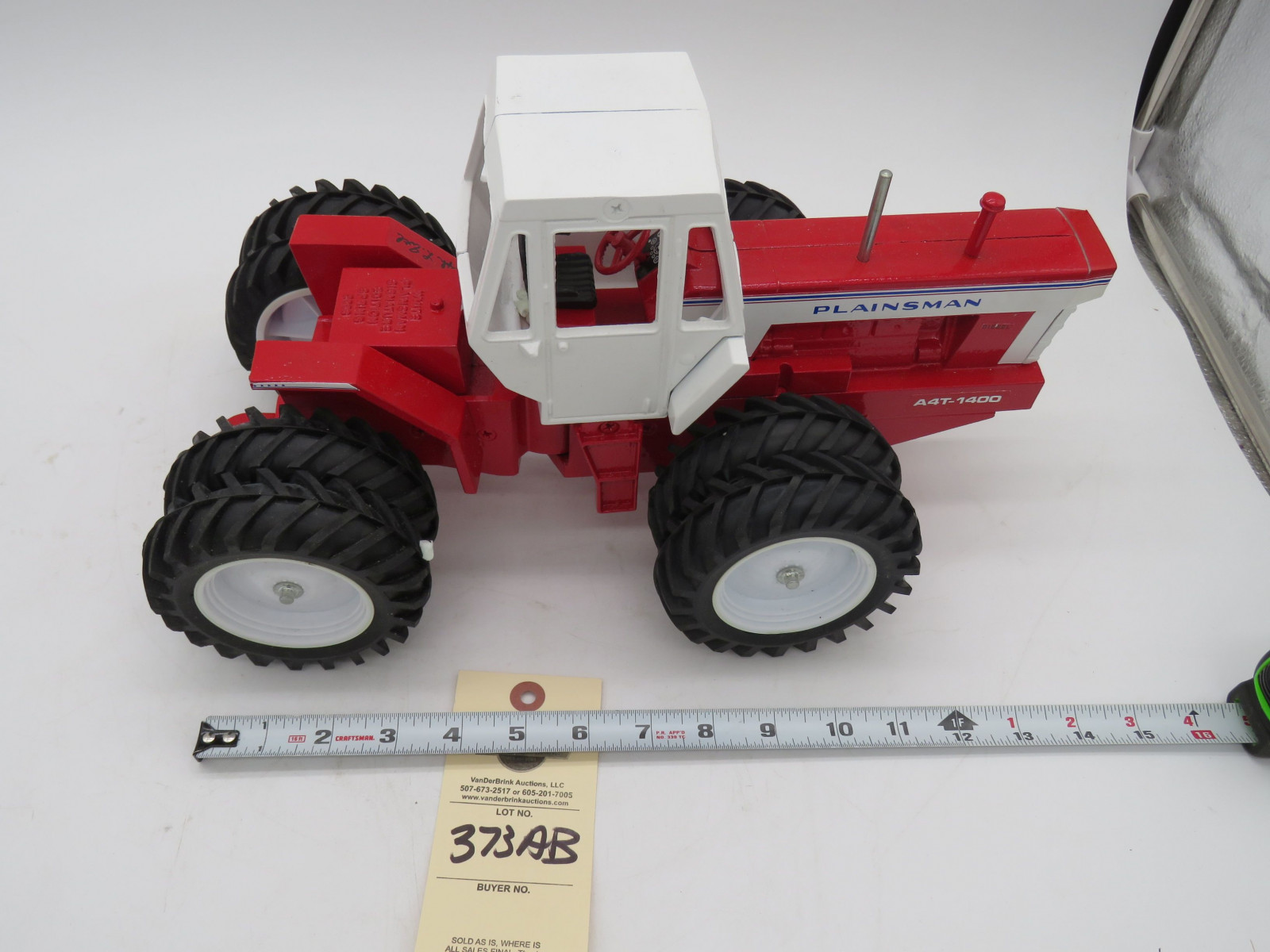 Plainsman A4T-1400 metal die-cast tractor. AGCO Corporation Collector Edition January 2006. No box. Signed - Image 5