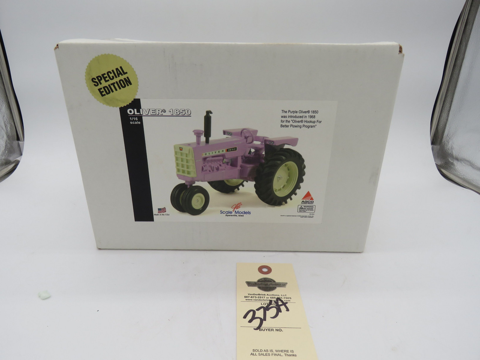 NIB Special Edition Scale Models by Ertl 1/16th Scale The Purple Oliver 1850 NIB - Image 1