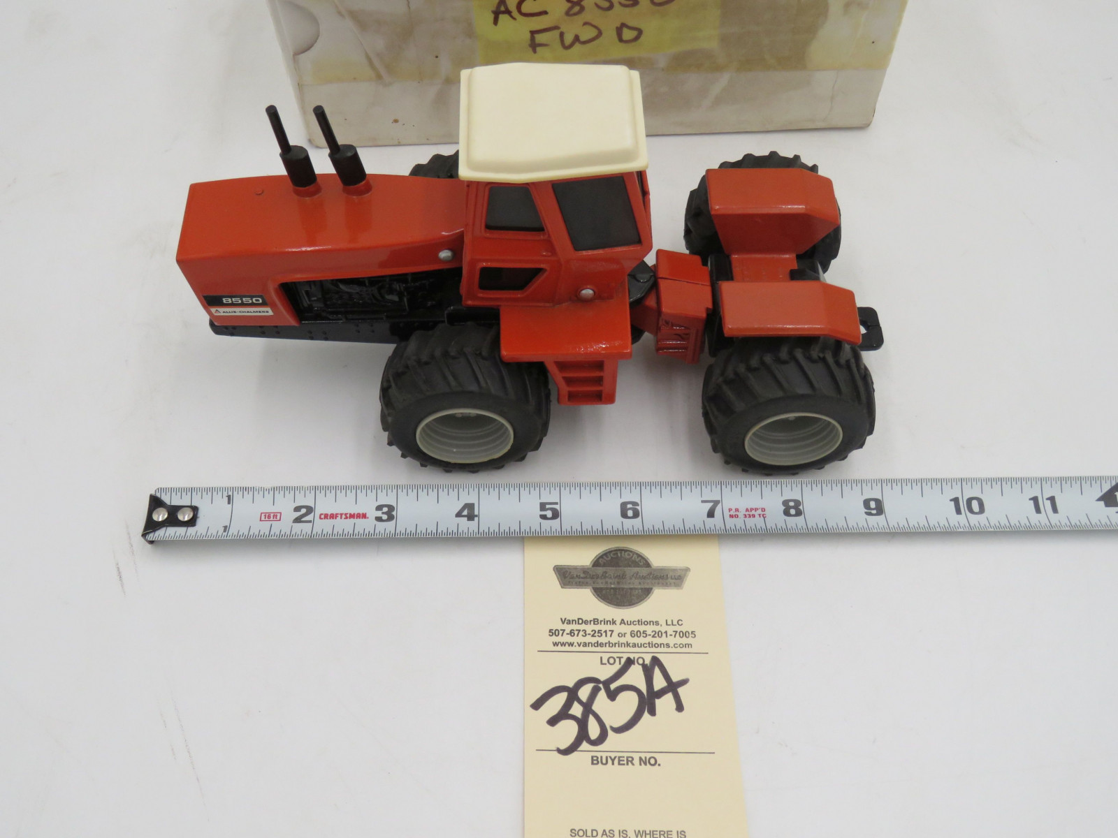 the Ertl Company Die-Cast 1/32nd Scale Allis Chalmers 8550 4WD Tractor No Box - Image 3