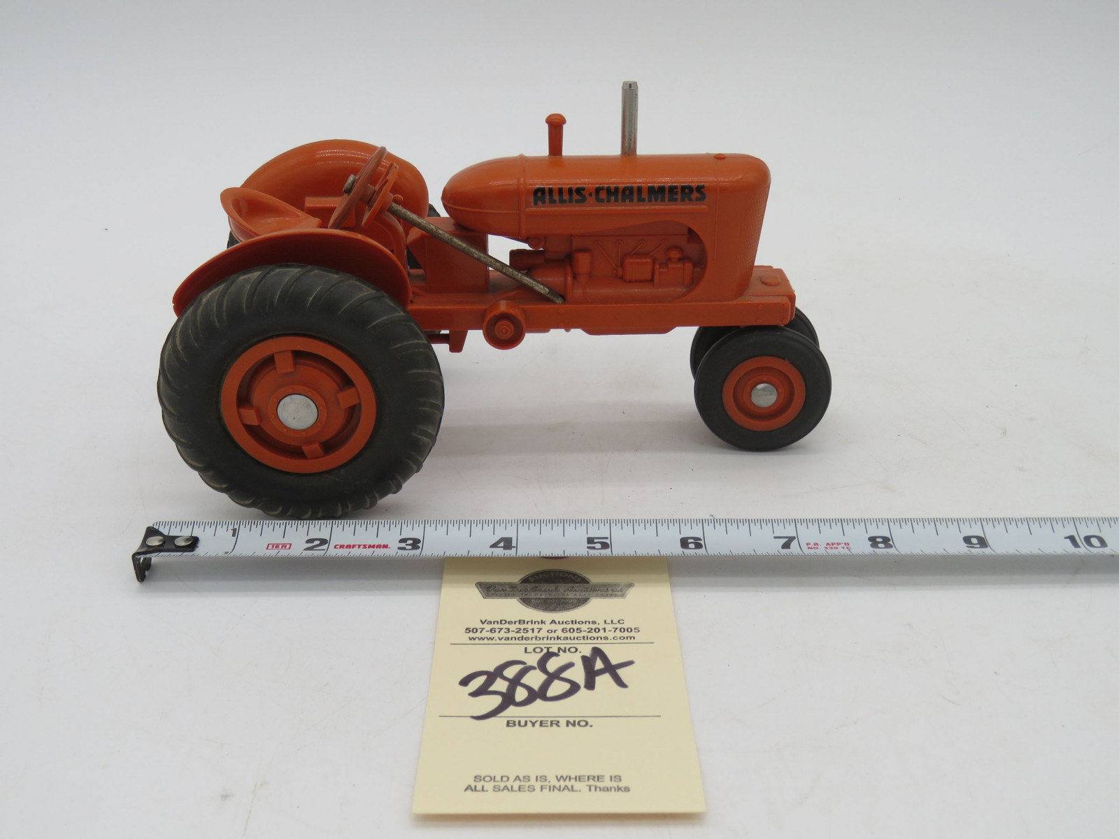 Antique hard Plastic Allis Chalmers WD Tractor No Box - Image 1