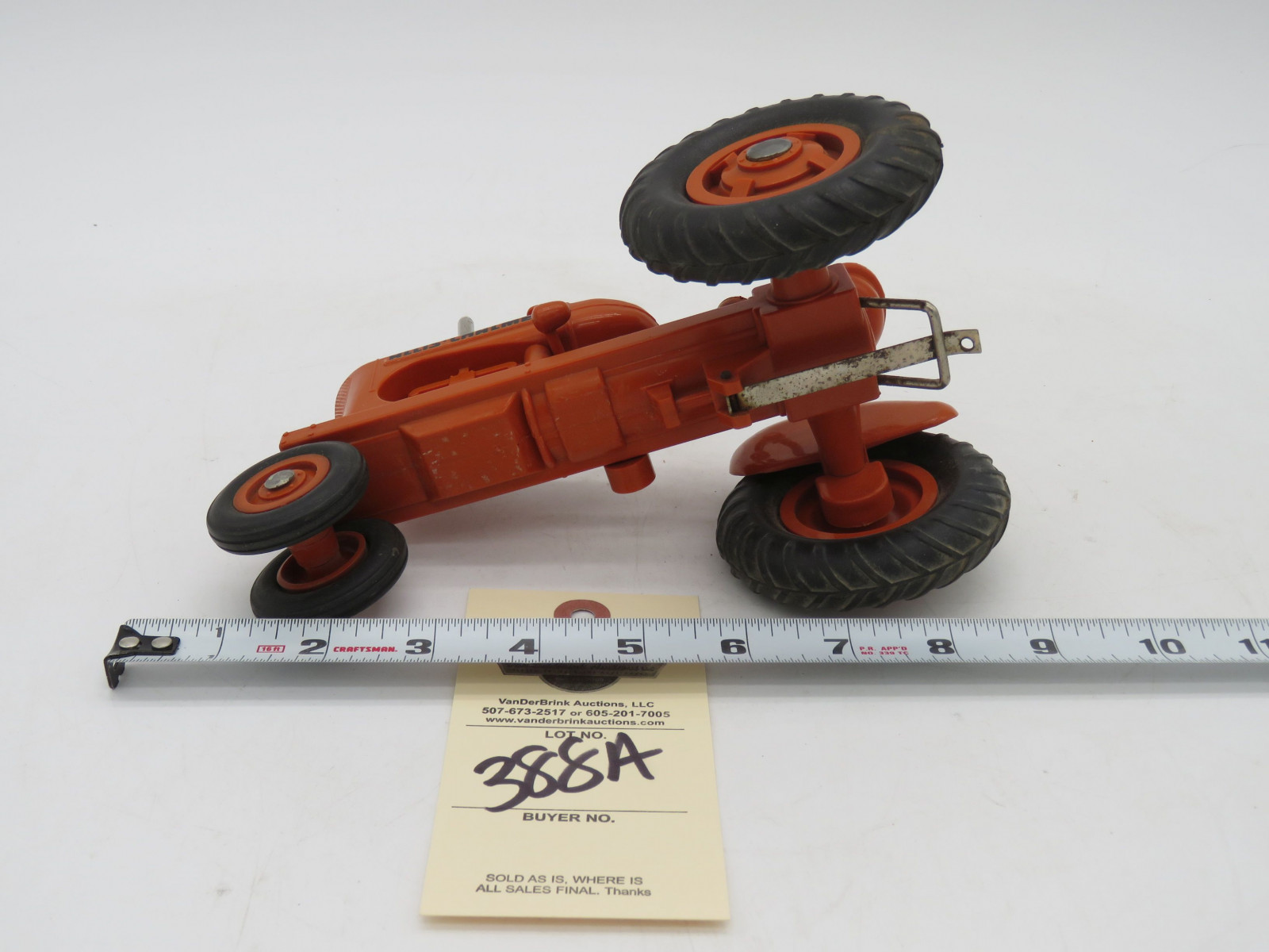 Antique hard Plastic Allis Chalmers WD Tractor No Box - Image 5