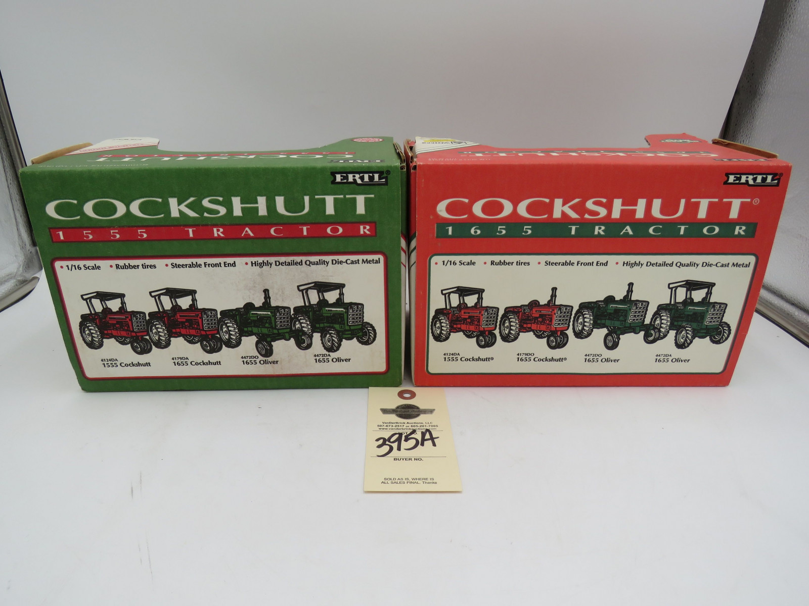 Pair of Ertl 1/16th Scale Die-Cast Tractors NIB Cockshutt 1655 and Cockshutt 1555 - Image 5