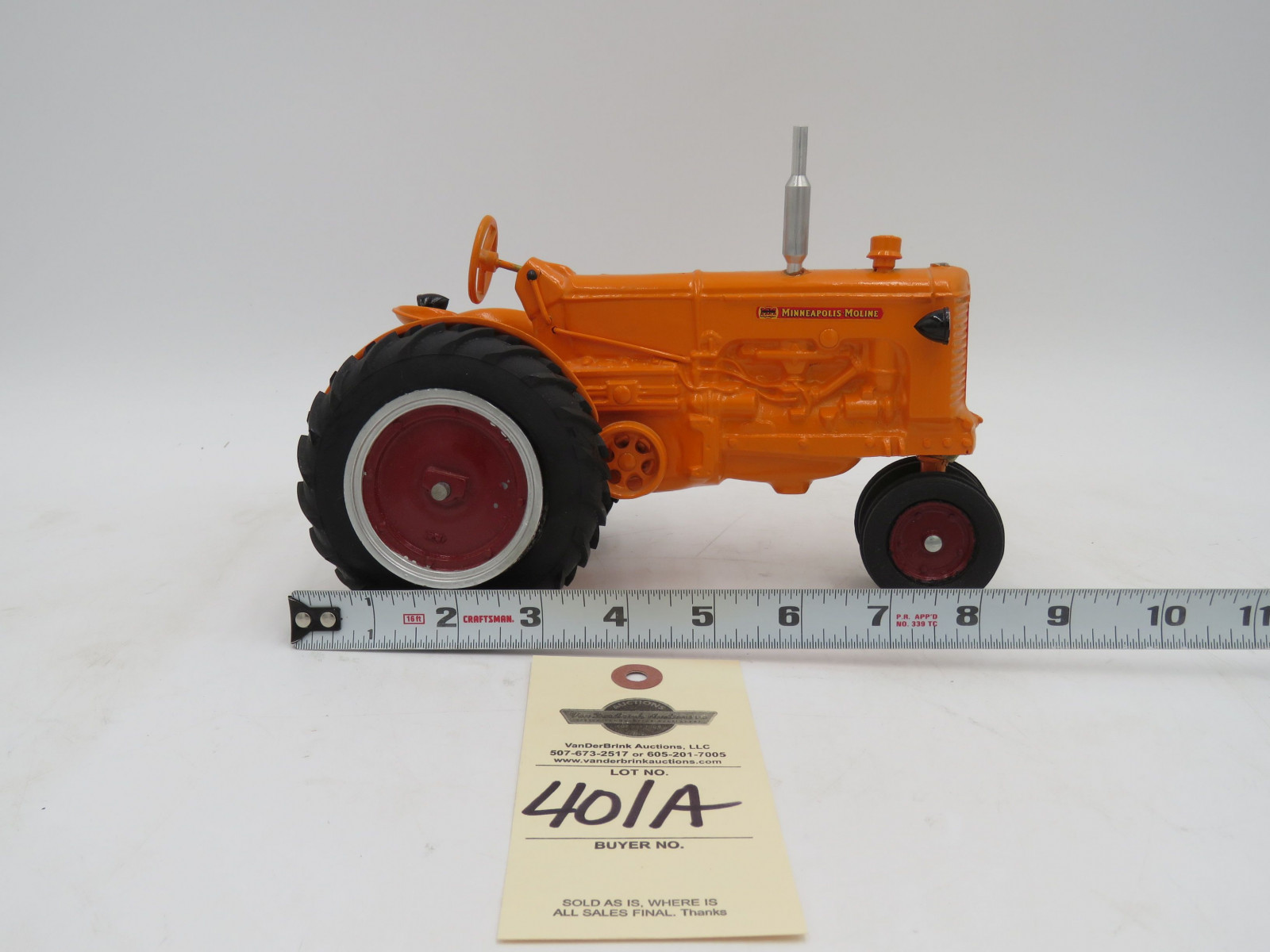 Cottonwood Acres  1/16th Scale die-Cast Minneapolis Moline Francessville Ind. USA - Image 1