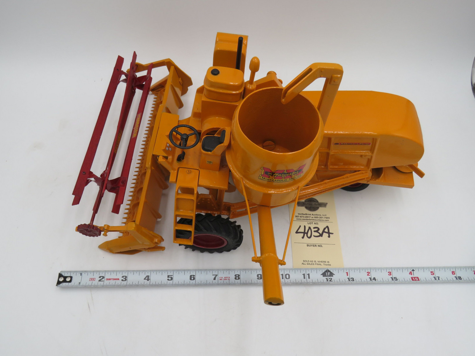 TRUMM Minneapolis Moline The Harvestor Cst Iron Combine No Box - Image 3