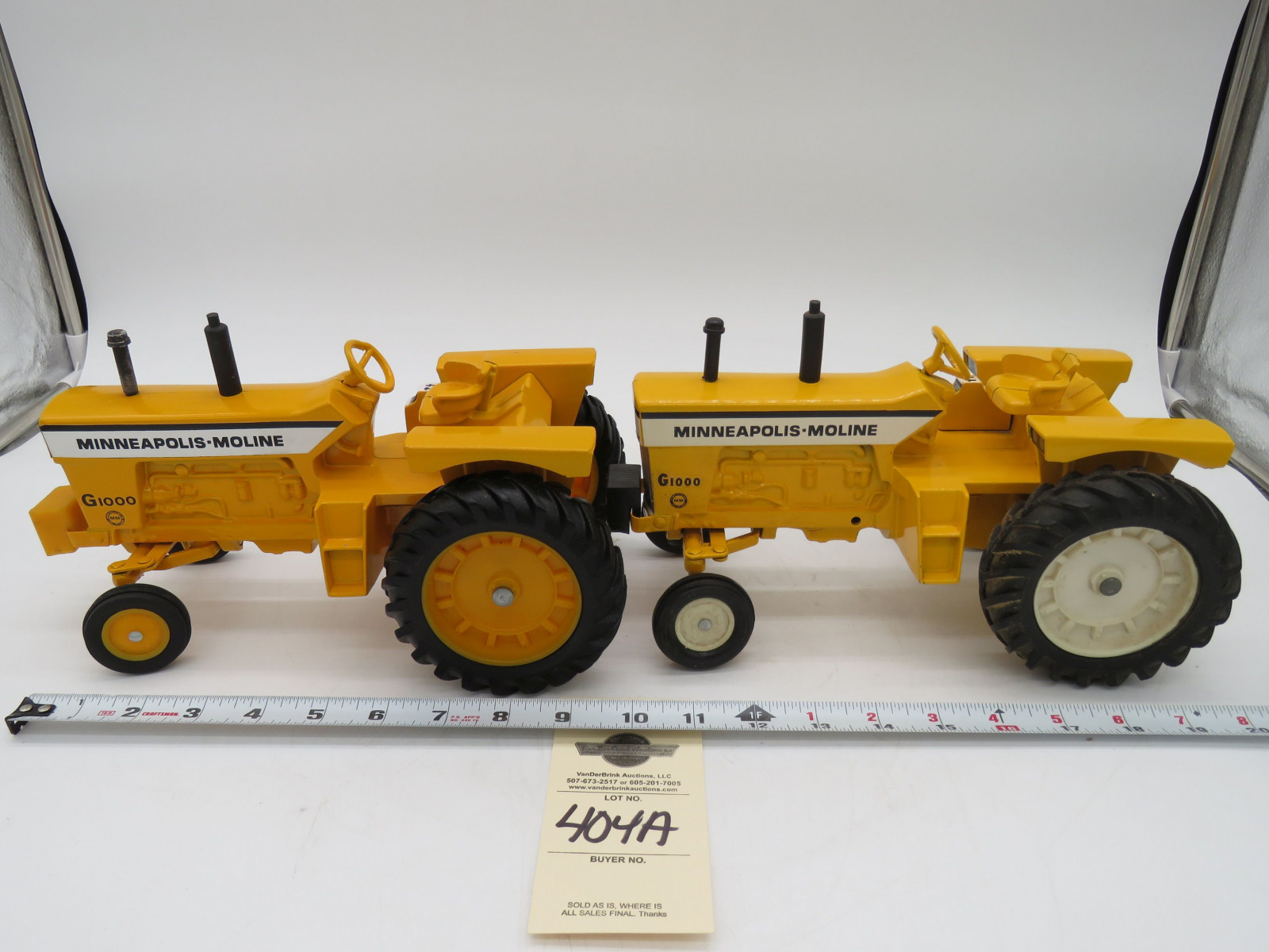 Pair of Ertl Minneapolis Moline G1000 Tractors No Box - Image 1
