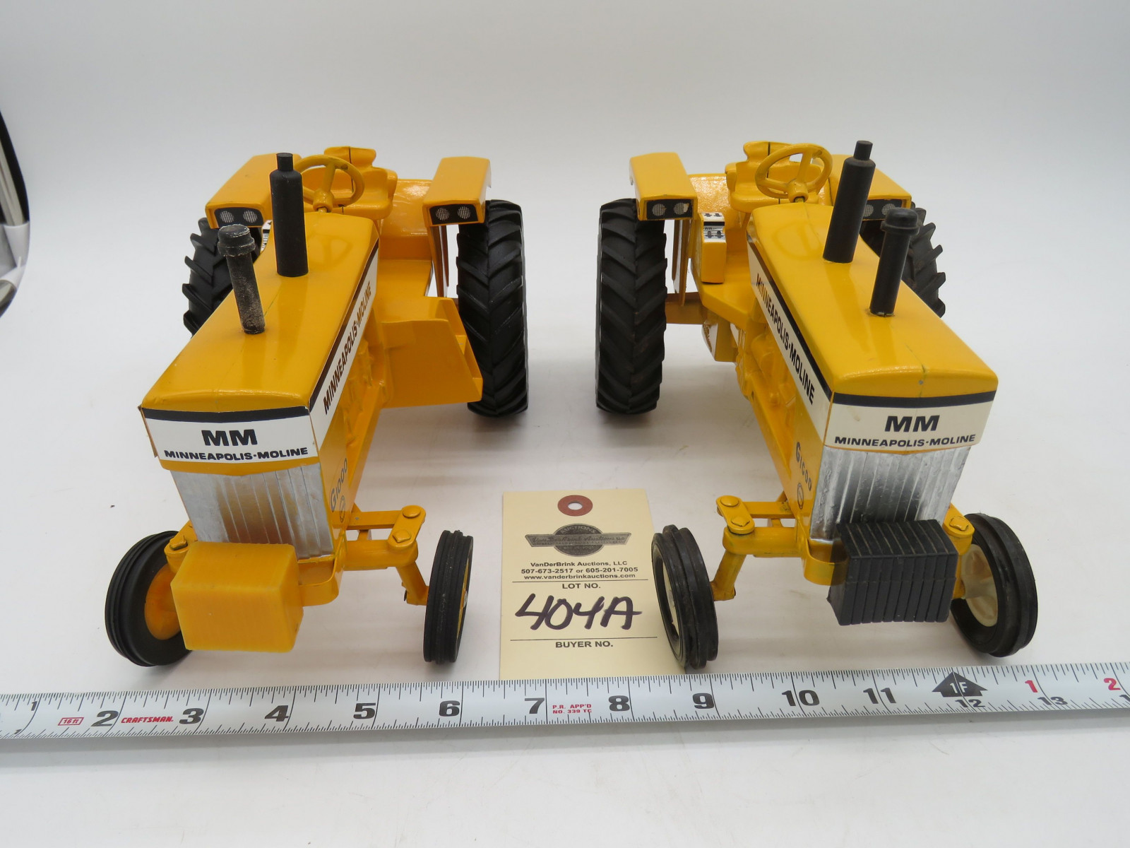 Pair of Ertl Minneapolis Moline G1000 Tractors No Box - Image 6